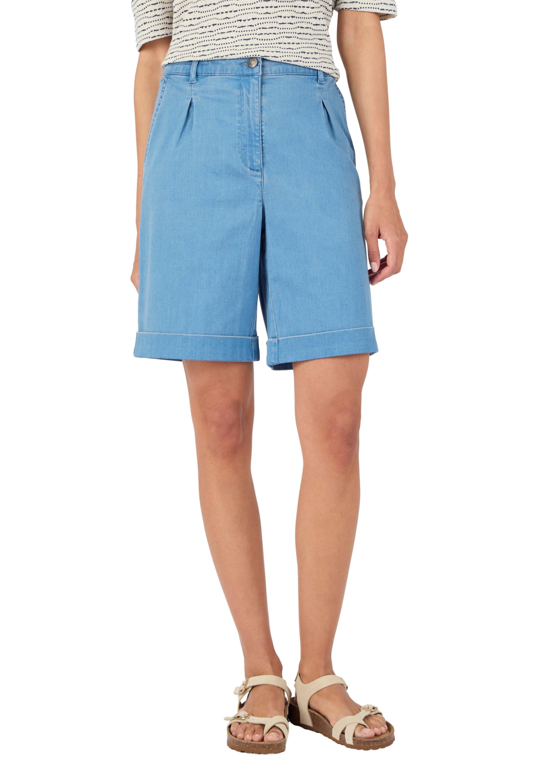 Damart Prêt-à-porter Bermuda in denim donna taglia 27 40–56 elasticizzato