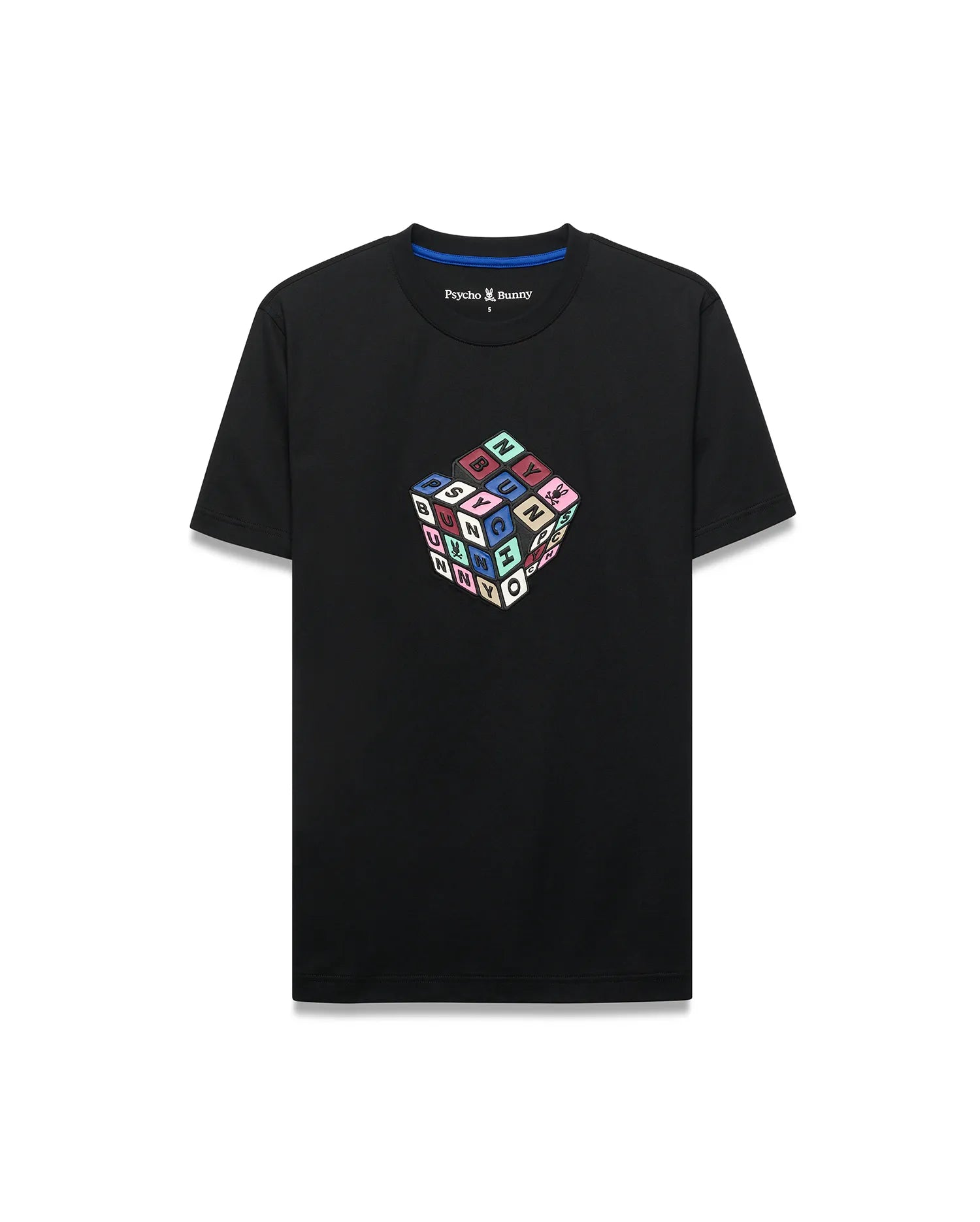 Psycho Bunny Men's Tees Men's Eddy Graphic Tee maglietta nera