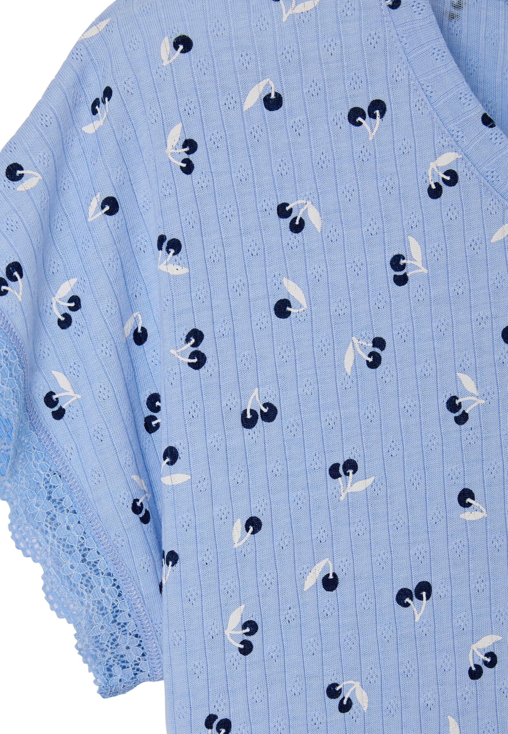 Damart Homewear Camicia da Notte in Maglia a Punta Donna pizzo estiva