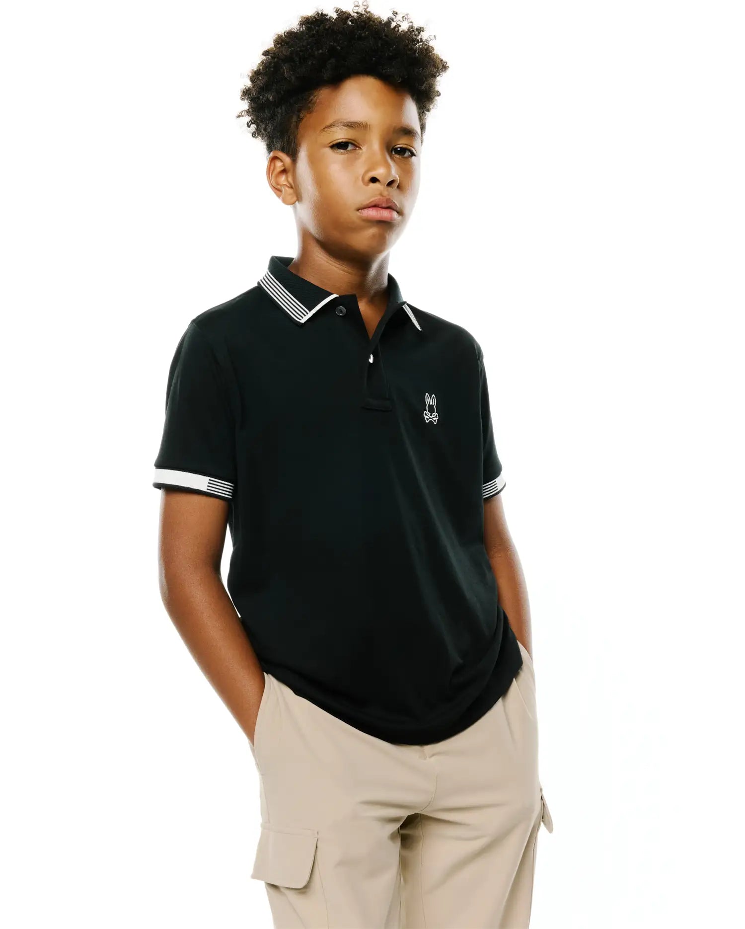 Psycho Bunny Kids Polo Shirts Kids Timmy Pique Polo polo nero 2T piqué