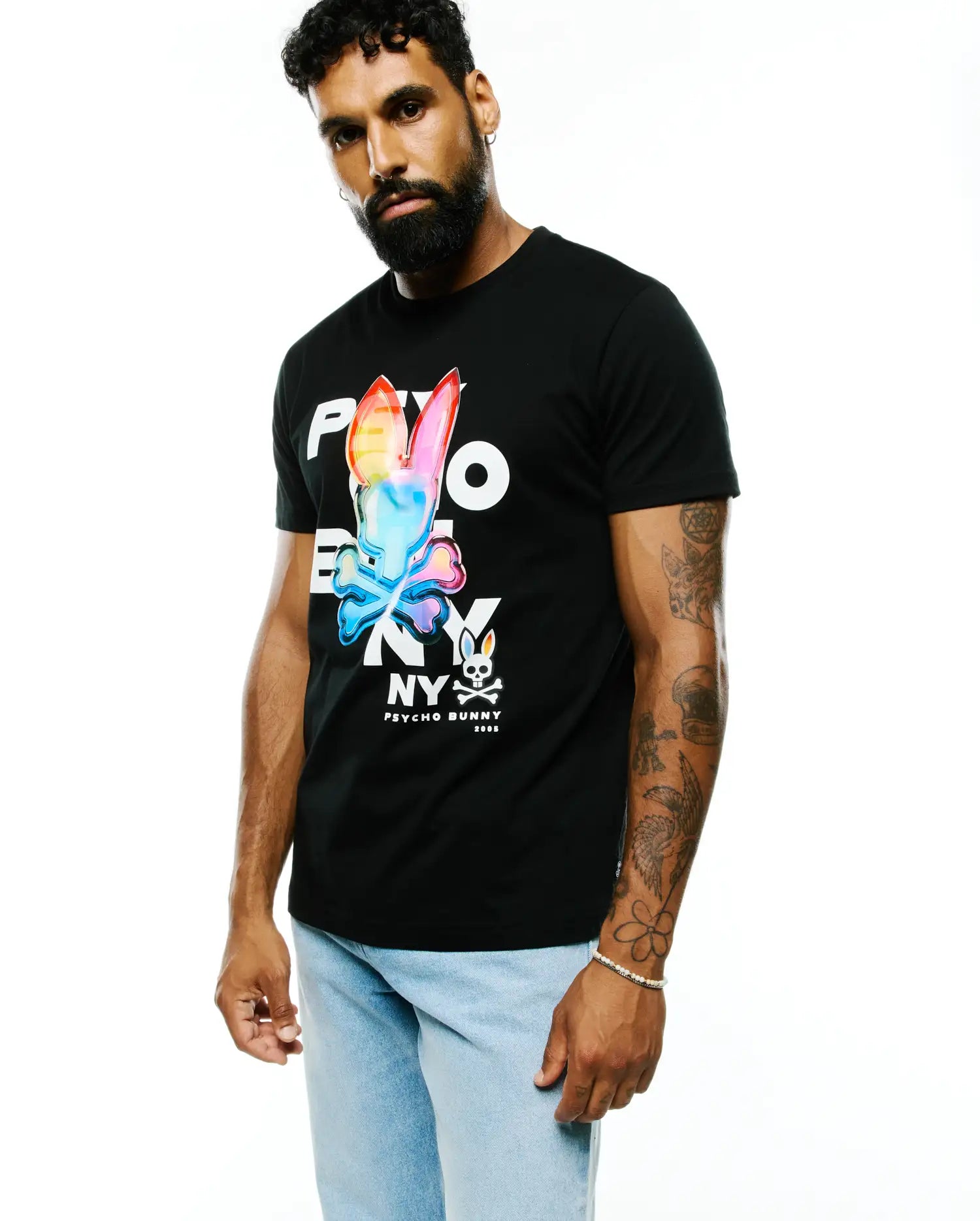 Psycho Bunny Men's Tees Men's Kenji Pima Cotton Graphic Tee nera