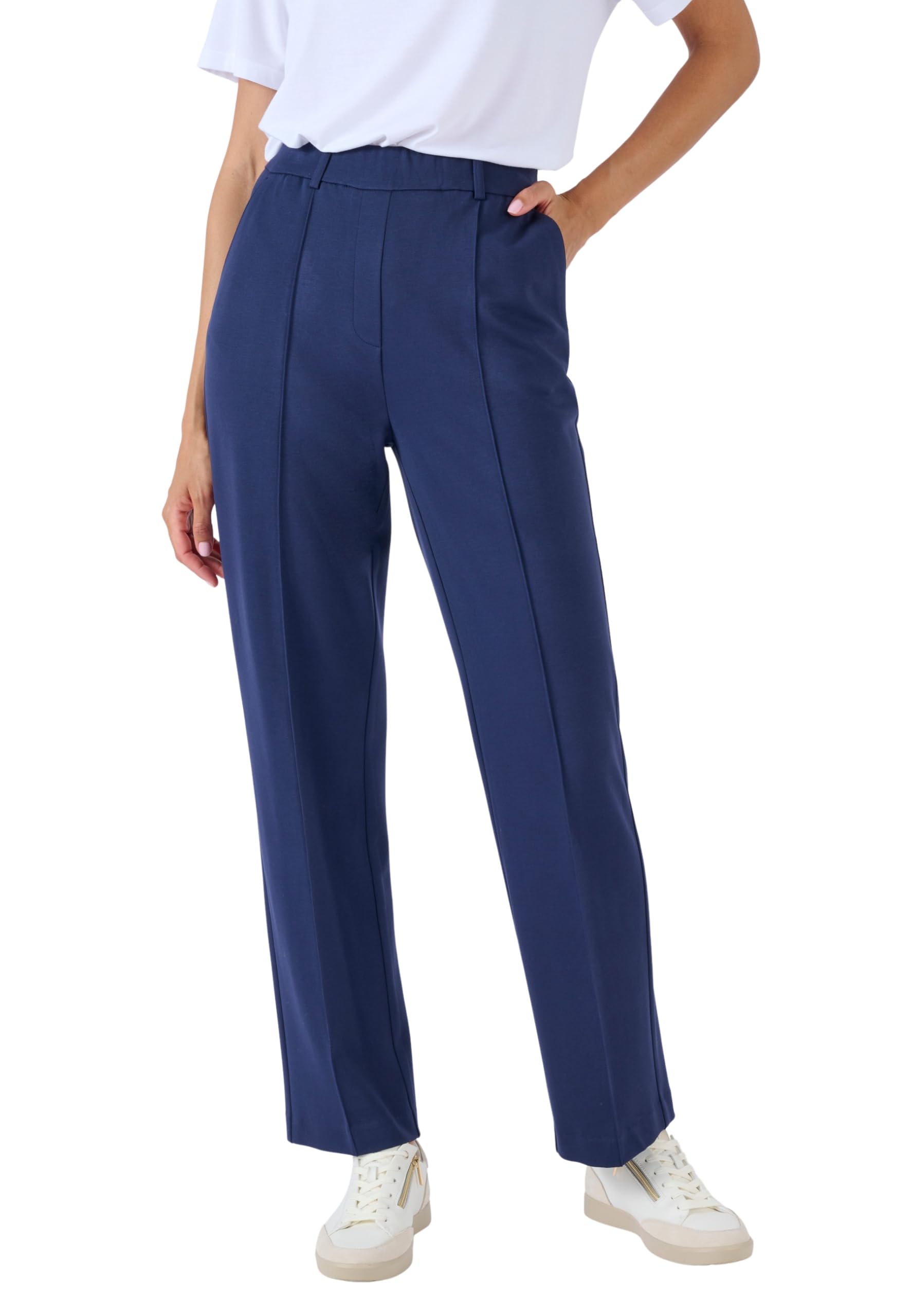 Damart Prêt-à-porter Pantaloni 7/8° maglia Milano donna grigio a strisce