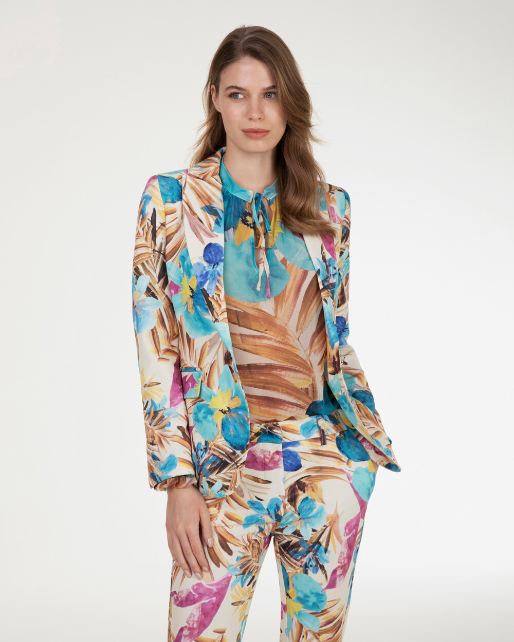 Markup Donna Tailleur & Blazer Blazer stampa fiori blazer
