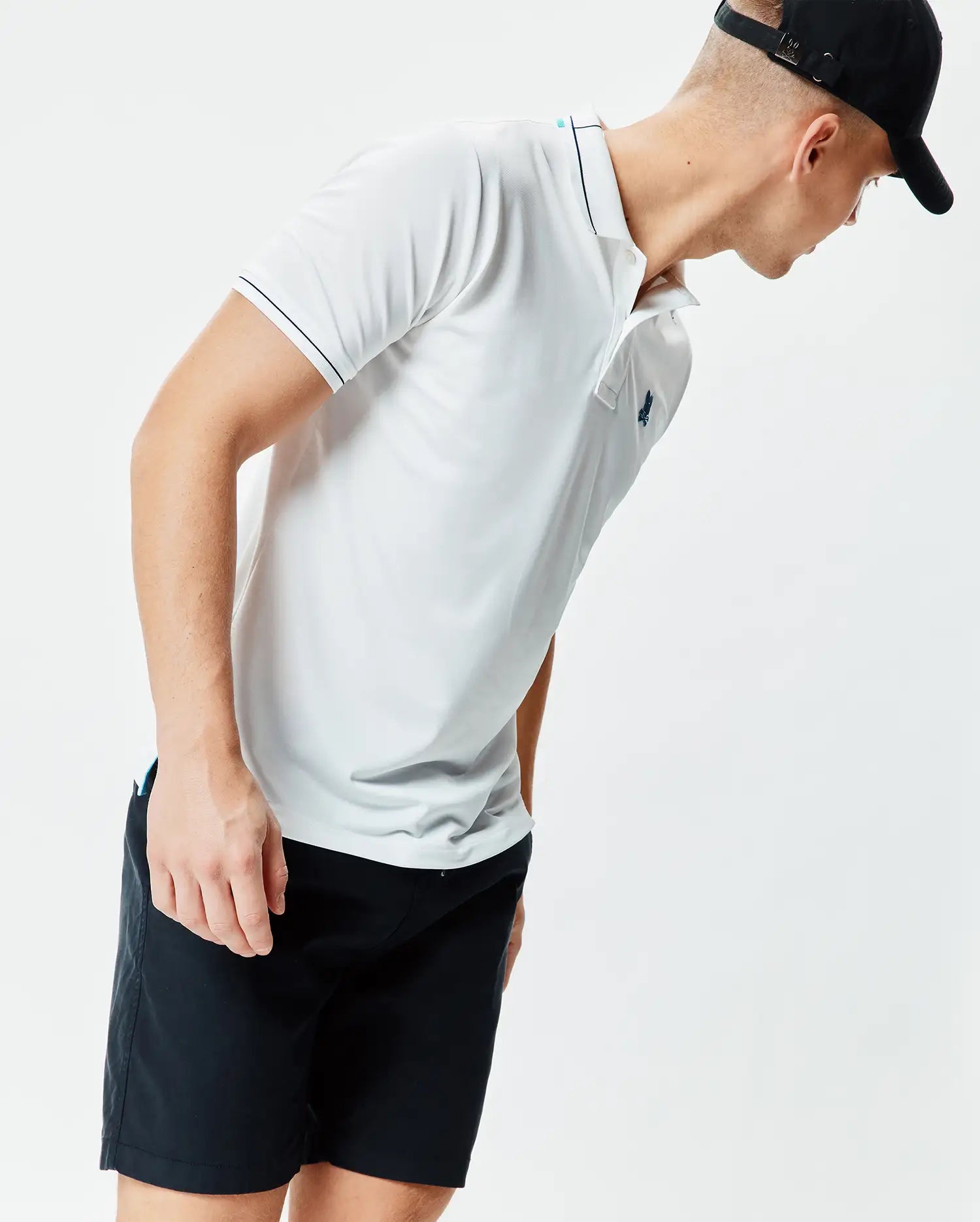 Psycho Bunny Men's Polos Edwin polo sport bianca slim fit