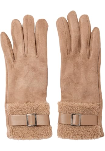 Damart Accessori guanti donna effetto scamosciato con polsino caldo