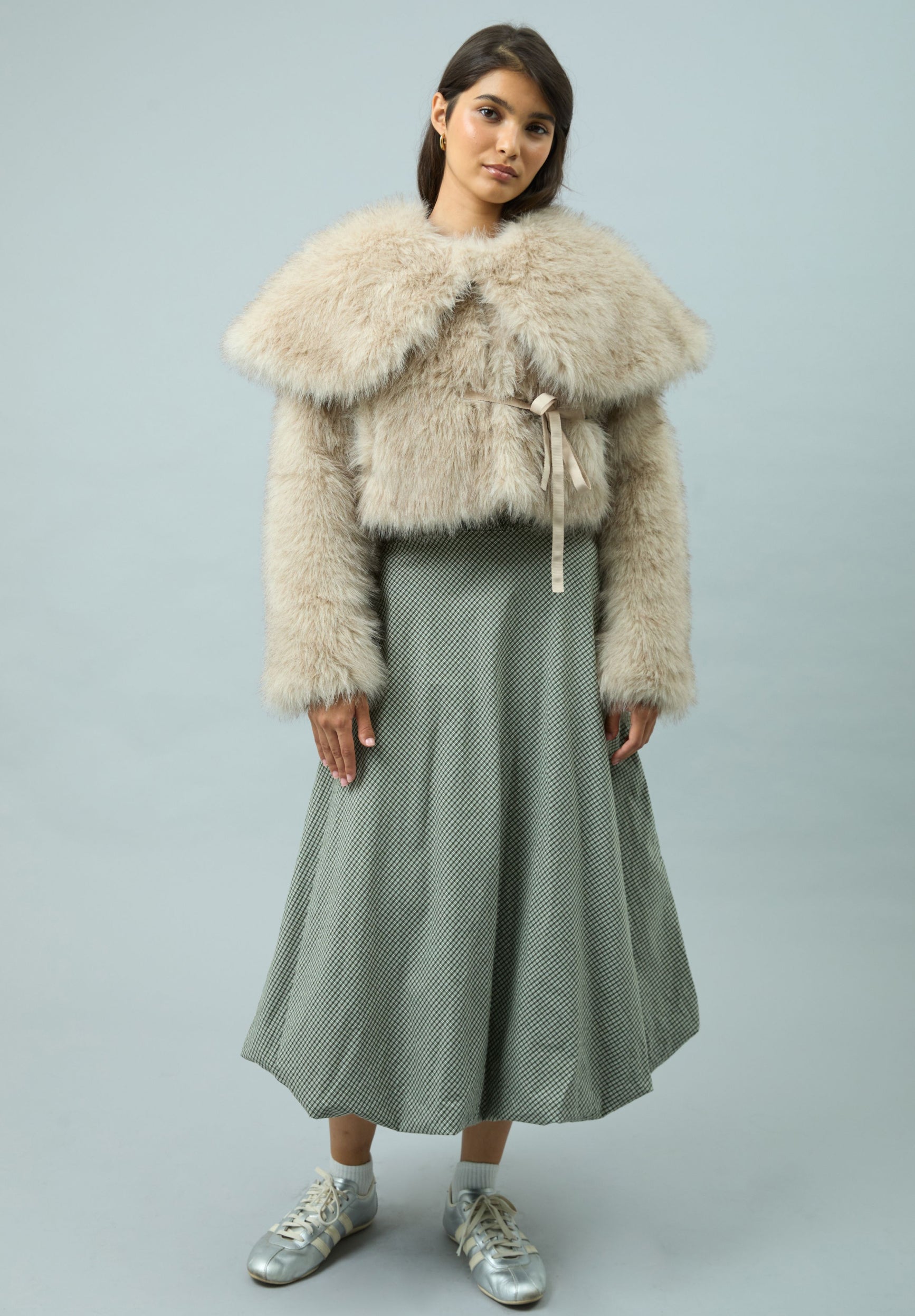 House Of Sunny Women's Jackets GAIA FUR MULTIWAY JACKET giacca crema in ecopelliccia
