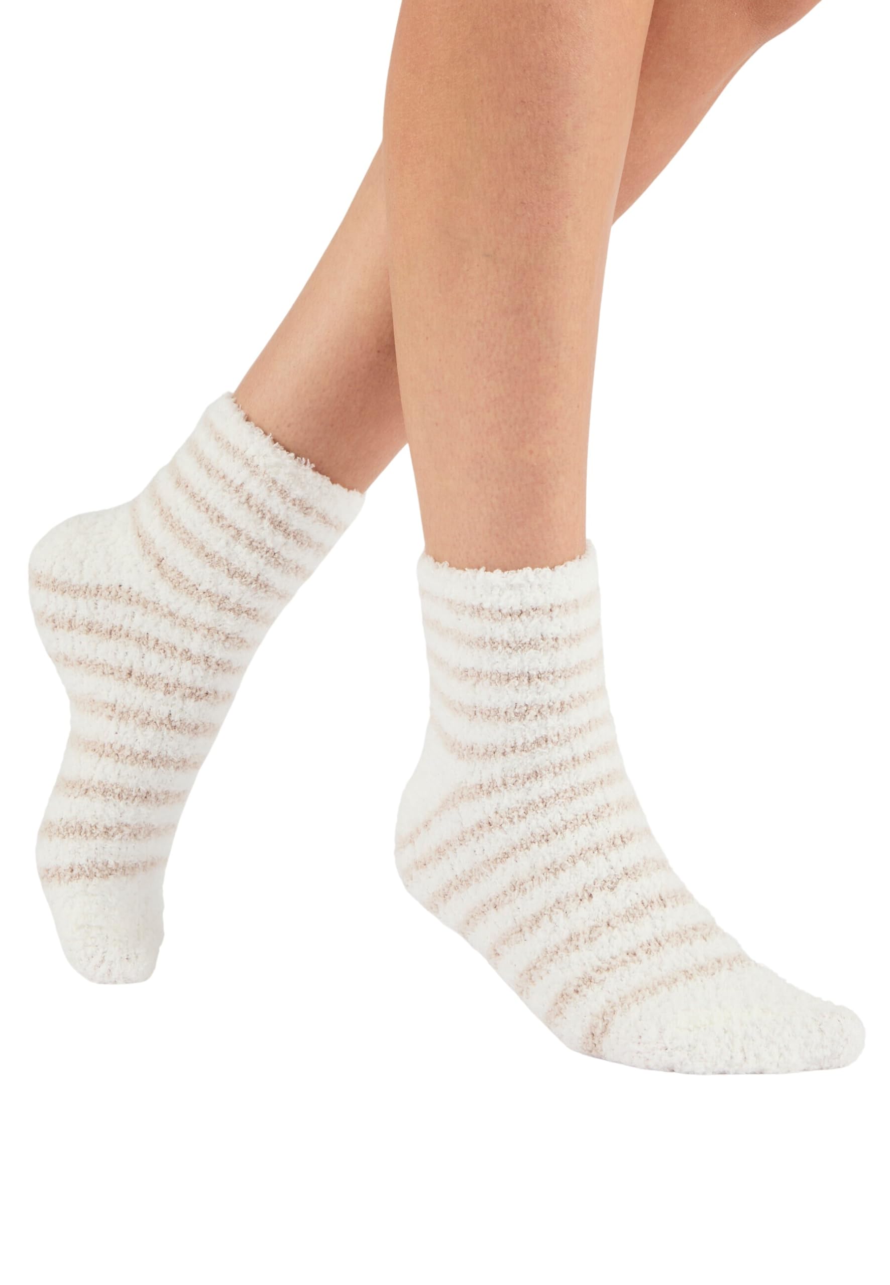 Damart Biancheria intima collant donna taglia 39 marrone beige a righe caldo