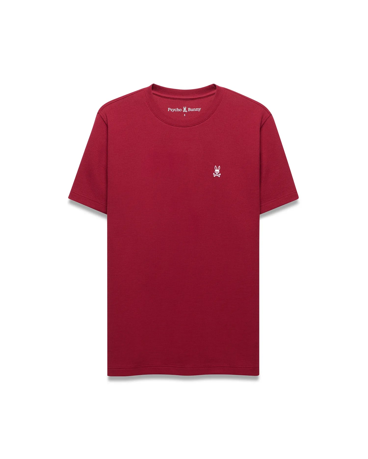 Psycho Bunny Men's Tees Maxton Waffle Tee MT0200325 T-shirt Rumba Red