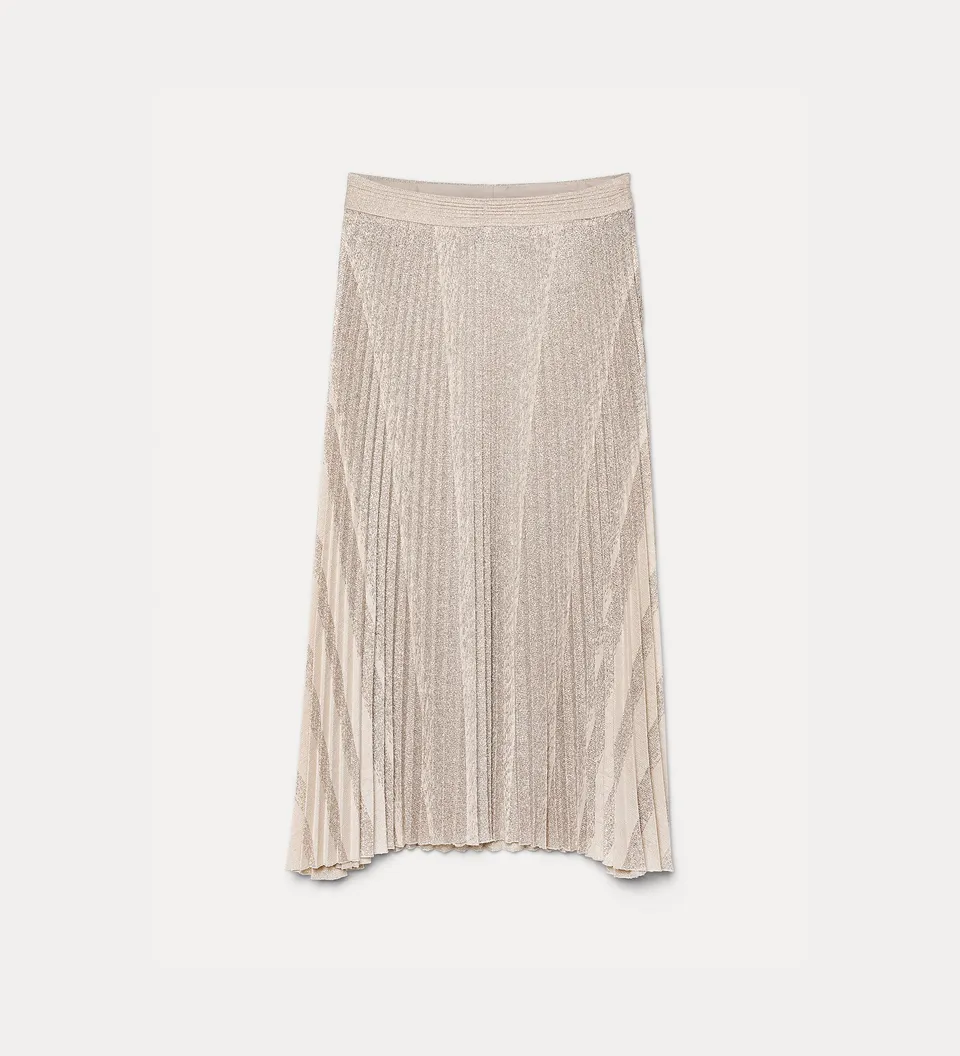 Forte gonne Rising Sun Sunray Plissé Skirt gonna loto laminata