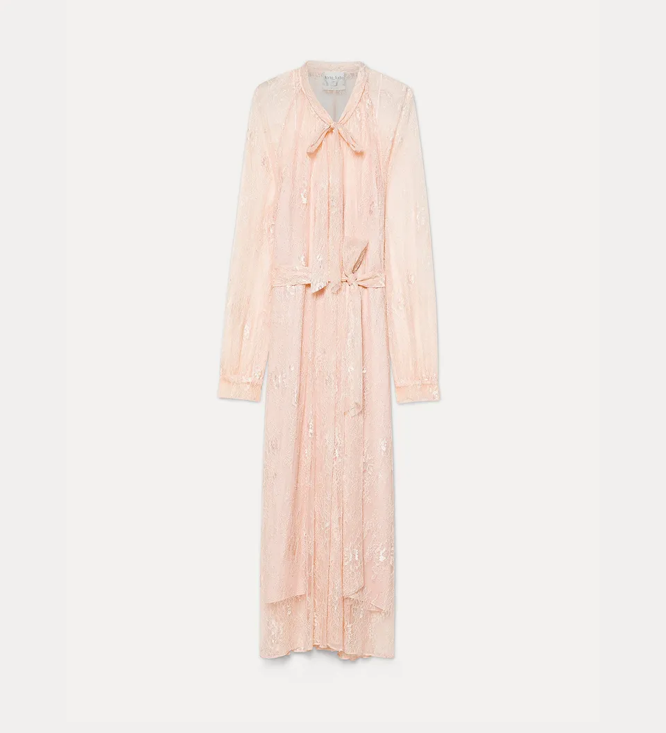Forte abiti Chantilly Lace Bow-Tie Dress loto abito in pizzo