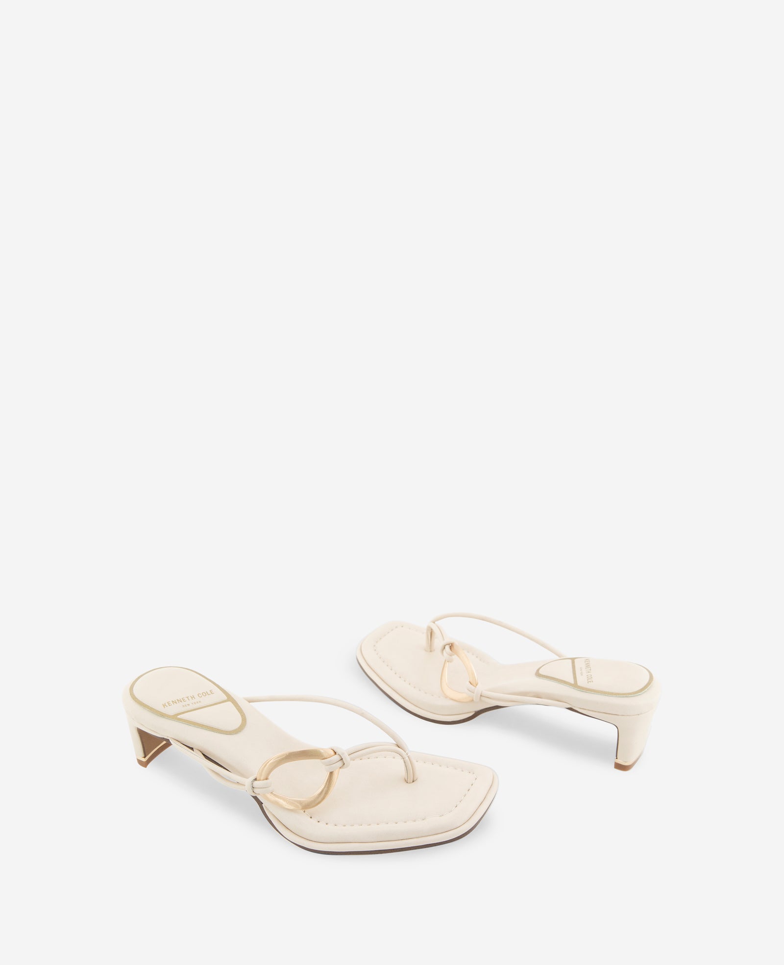 Kenneth Cole Reaction Shoes Madrid Leather sandali con tacco grigio