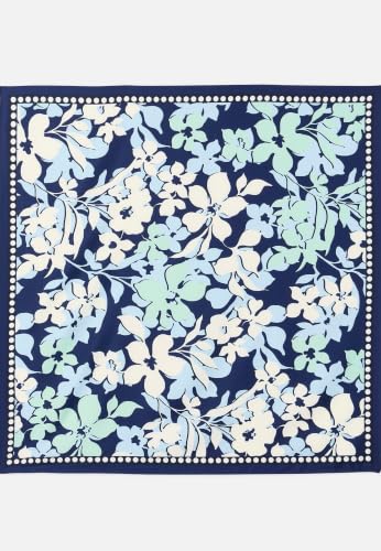Damart Accessori sciarpa floreale a pois 90 x 90 cm