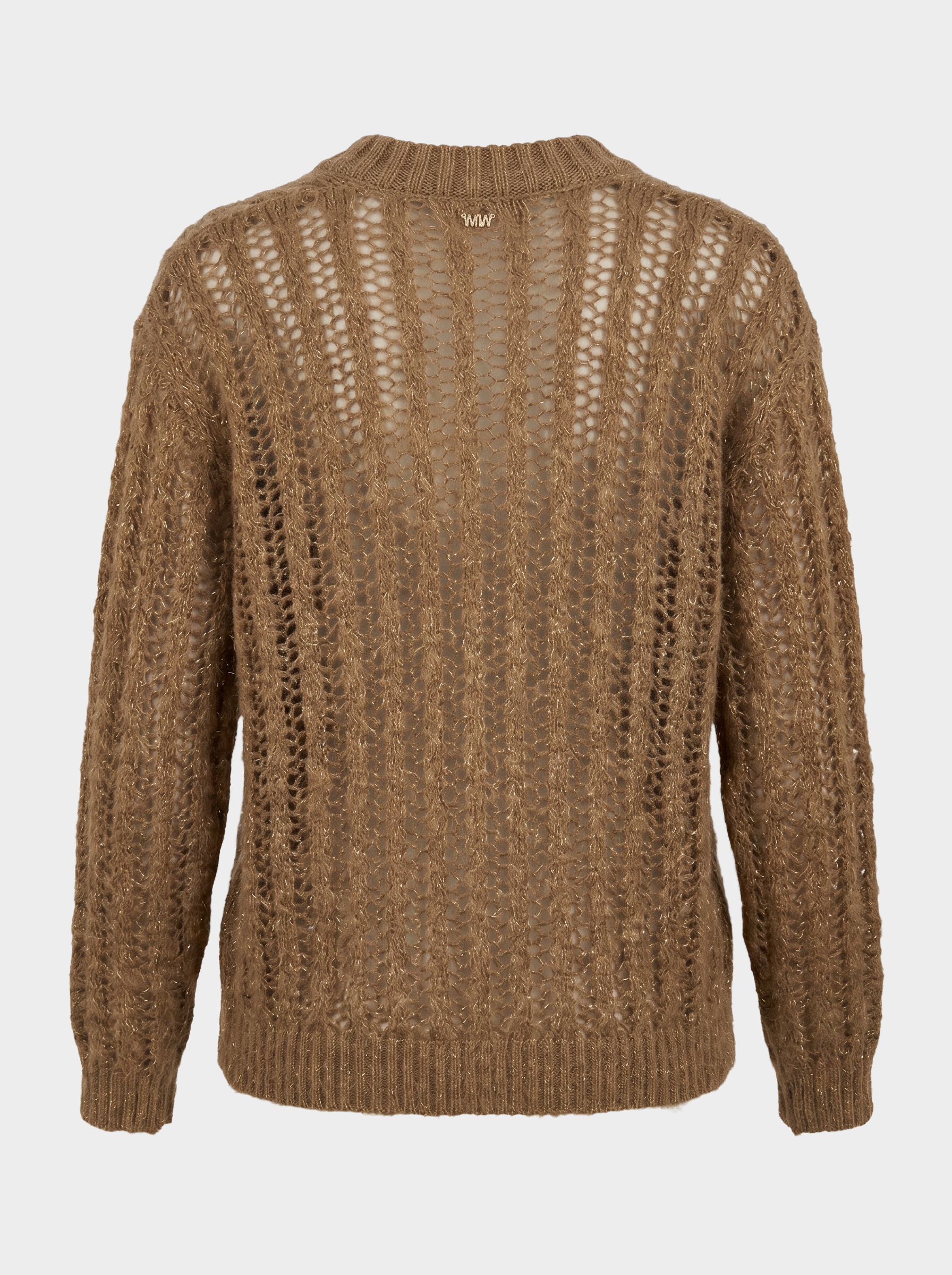 Markup Donna Maglieria Cardigan traforato a trecce in filo lurex