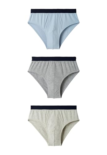 Damart Biancheria intima Set di 3 slip aperti da uomo beige grigio S