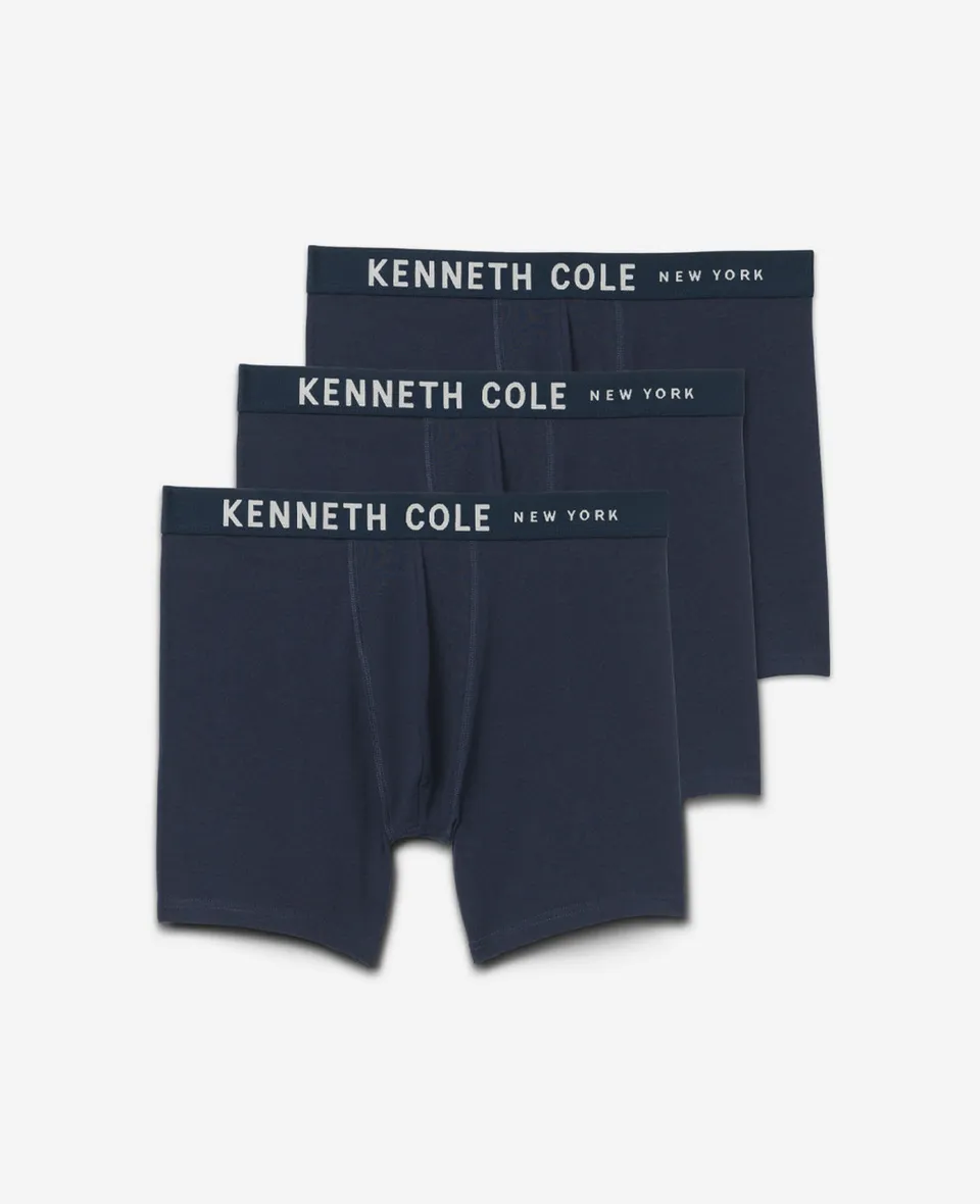 Kenneth Cole Reaction Clothing Cotton Modal Stretch Boxer Brief boxer 3 pezzi elasticizzati