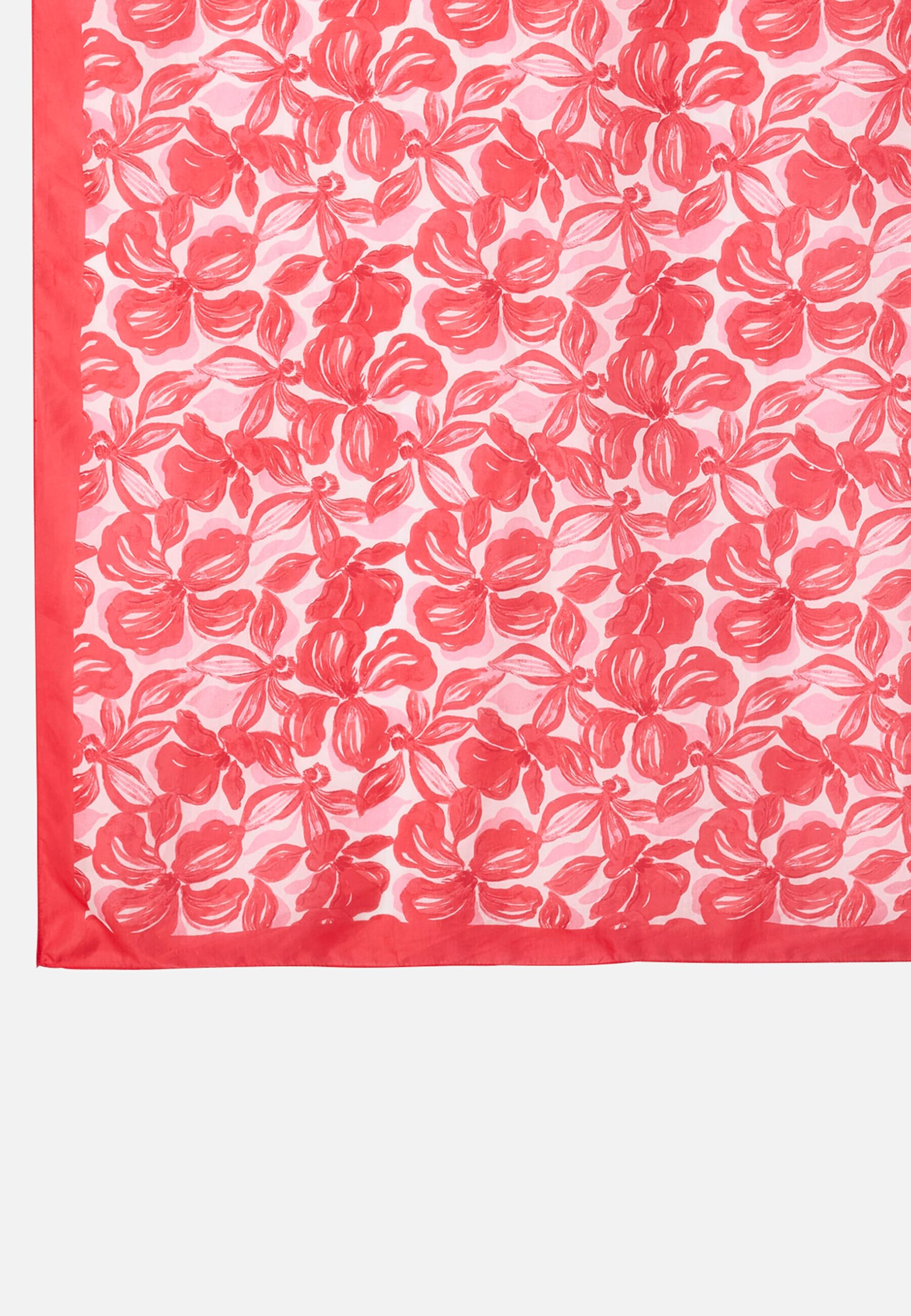 Damart Accessori Sciarpa floreale in seta sciarpa rossa 90 x 90 cm