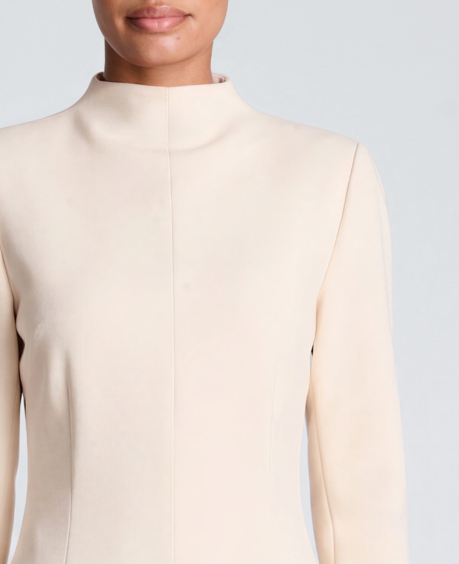 Kenneth Cole Reaction Clothing Long Sleeve Suit Mini Dress abito mini oyster