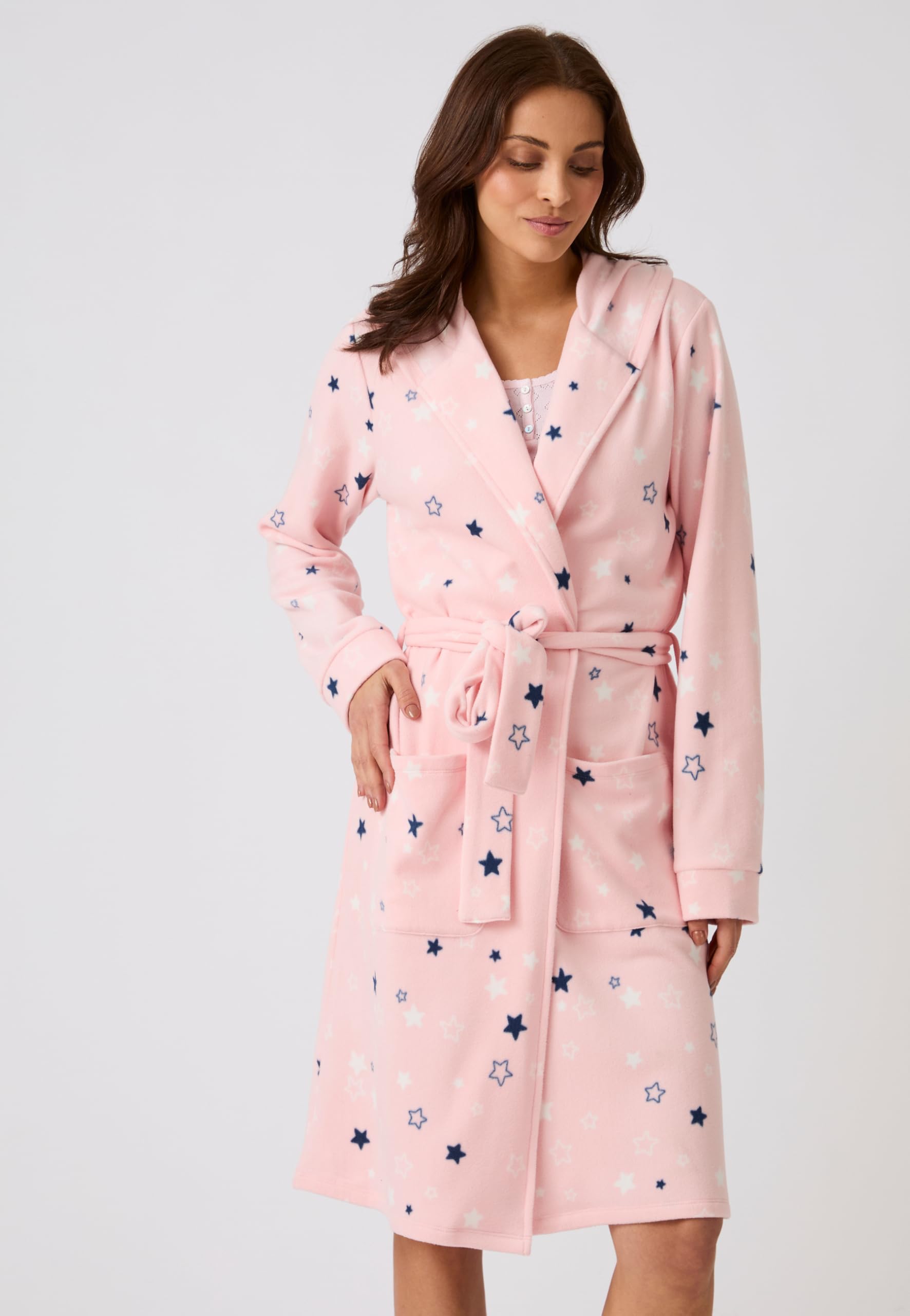Damart Homewear Thermolactyl Accappatoio donna rosa stampato