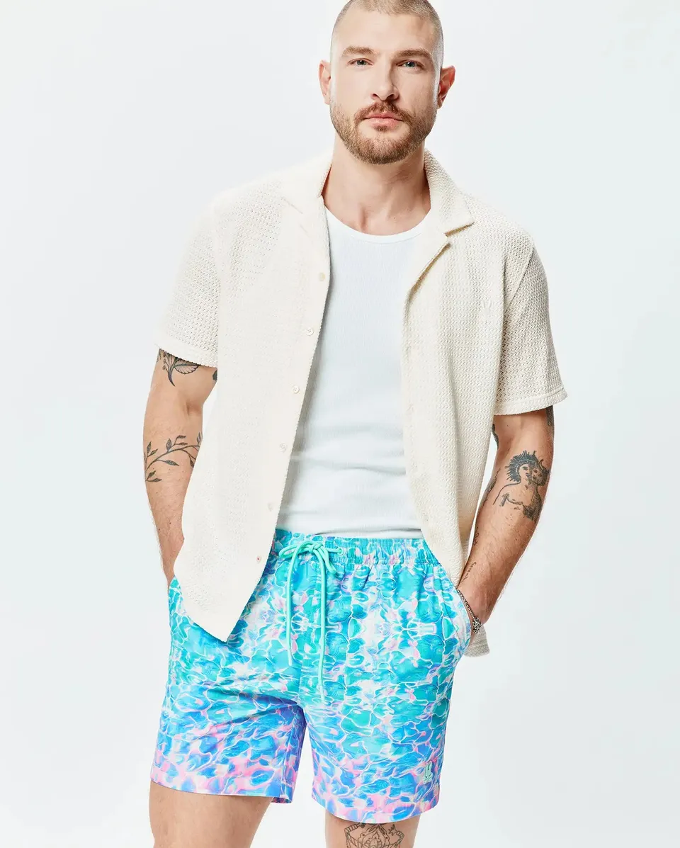 Psycho Bunny Men's Shirts Achille Crochet camicia bianca XXS-XXXL in maglia
