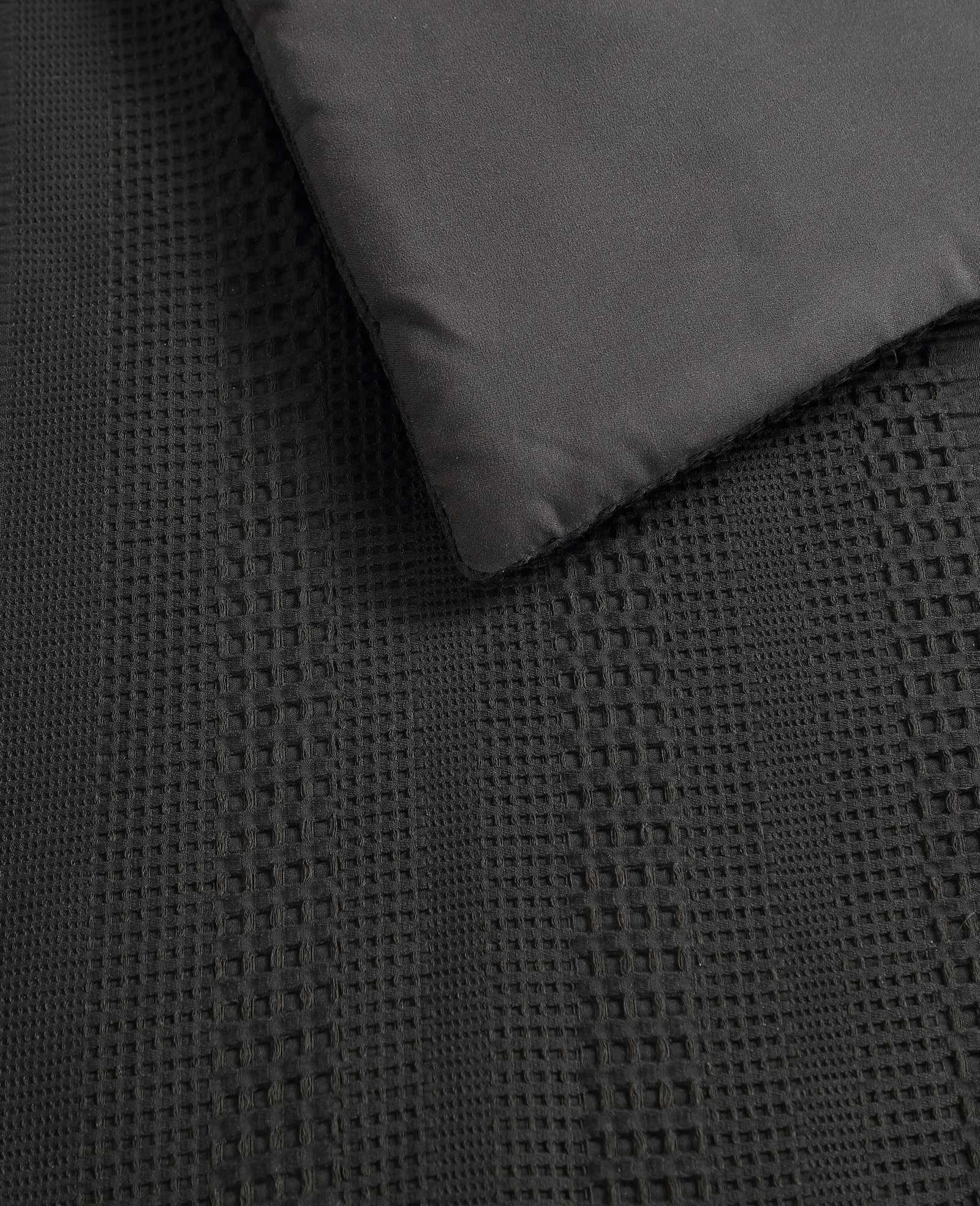 Kenneth Cole Reaction Home & Bedding Variegated Waffle Comforter Set set copriletto nero Queen