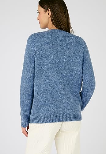 Damart Thermolactyl cardigan in maglia mélange blu screziato XS