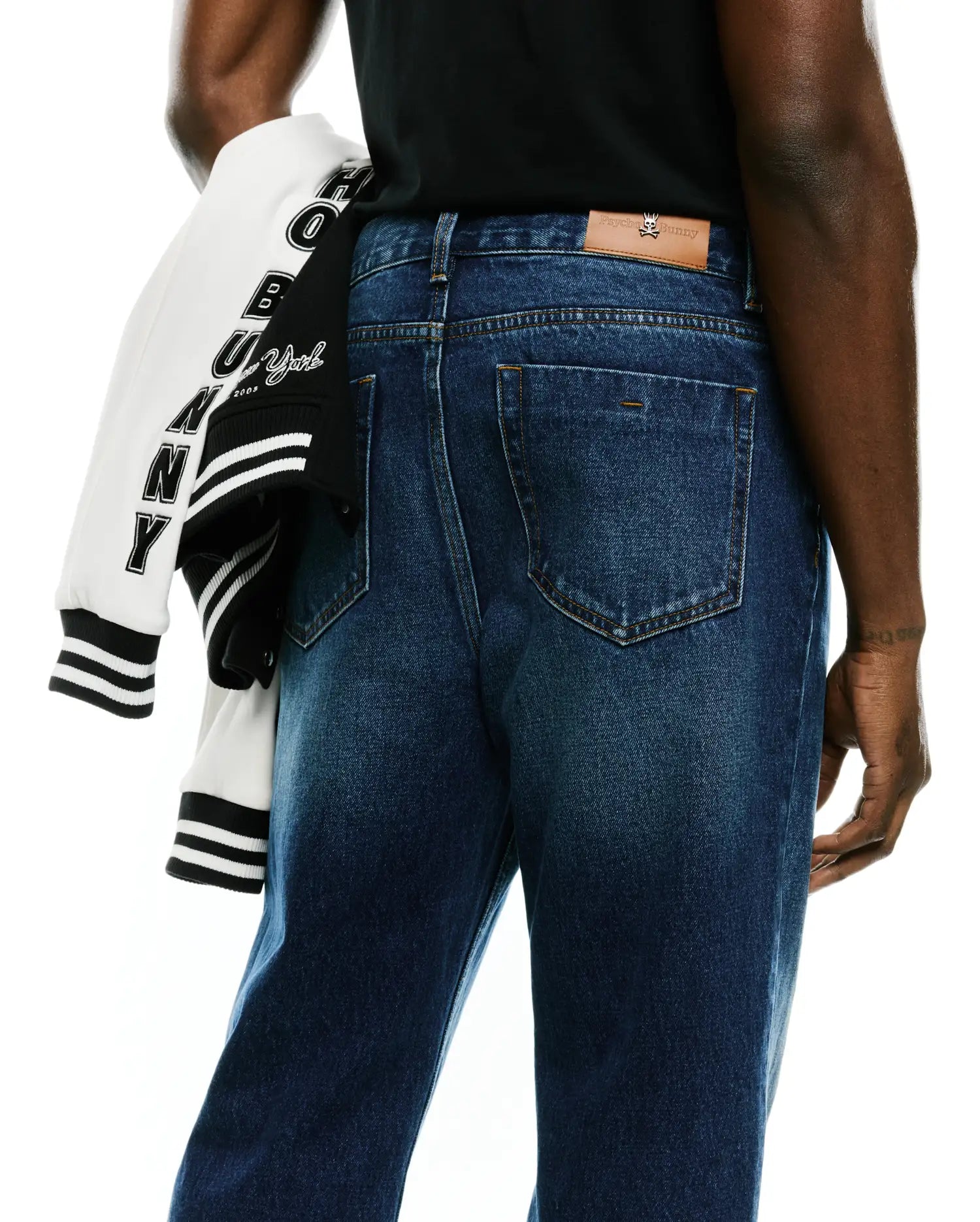 Psycho Bunny Men's Pants Beck Relaxed Fit Jeans jeans blu relaxed in cotone