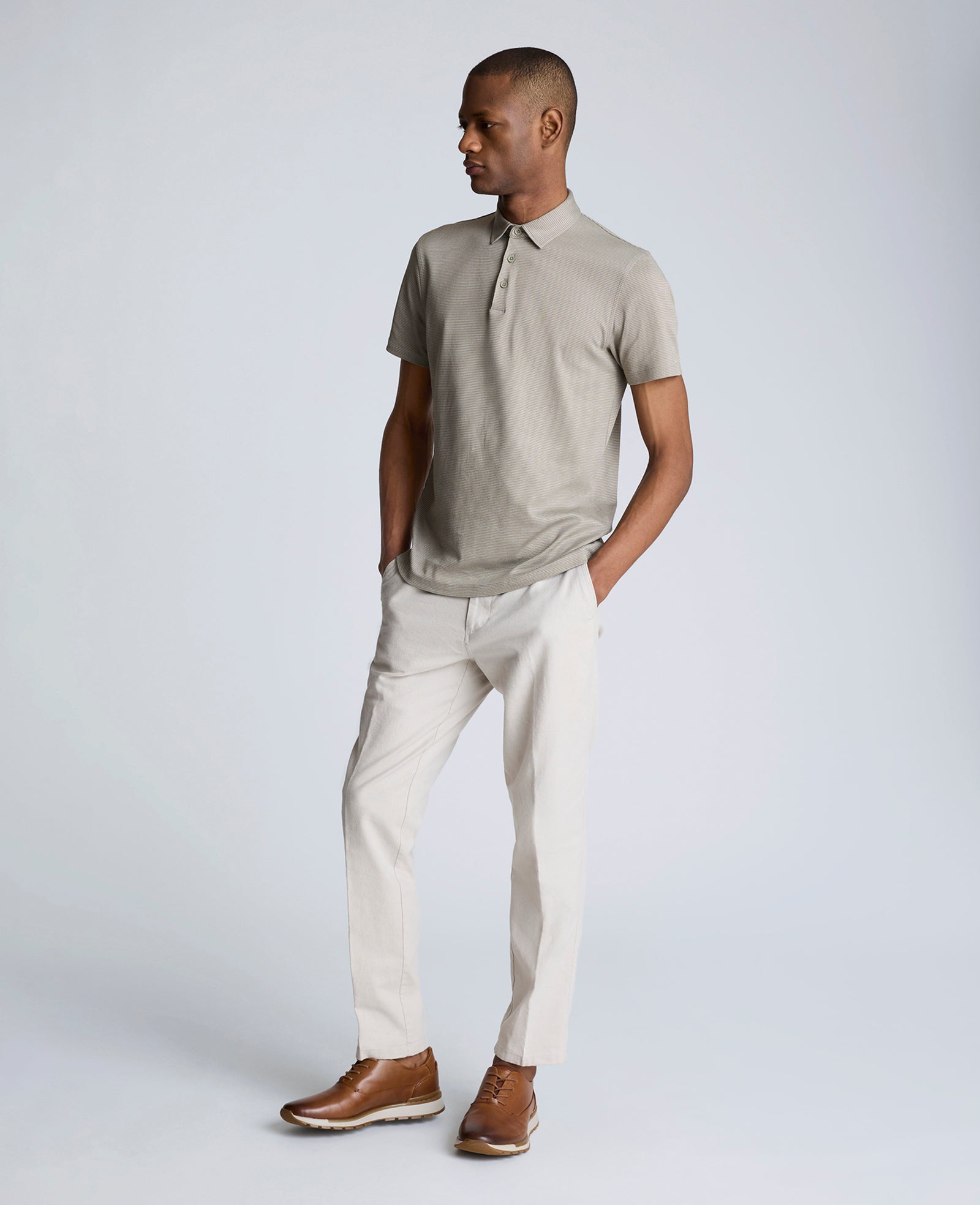 Kenneth Cole Reaction Clothing Linen Blend Slim Fit Flat Front Chino Pant pantaloni chino String 29/30 slim
