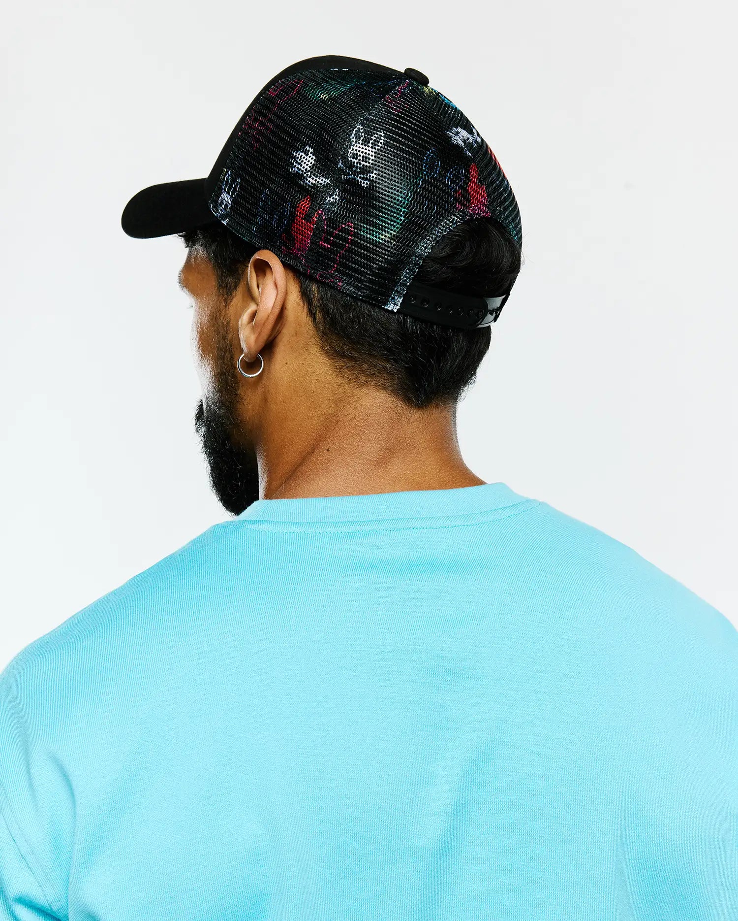 Psycho Bunny Accessories Quintin Trucker Cap cappellino nero regolabile
