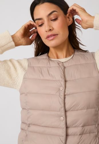 Damart Thermolactyl piumino donna grigio tortora smanicato idrorepellente