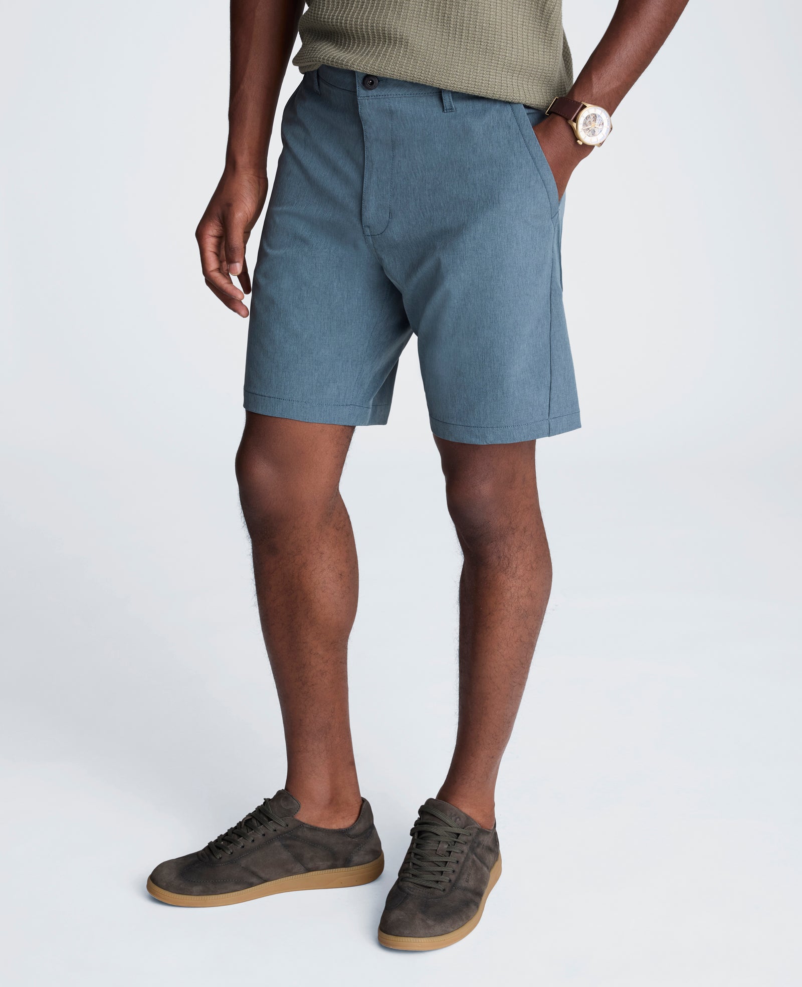 Kenneth Cole Reaction Clothing Performance Tech Short pantaloncini blu navy taglia 30 traspiranti