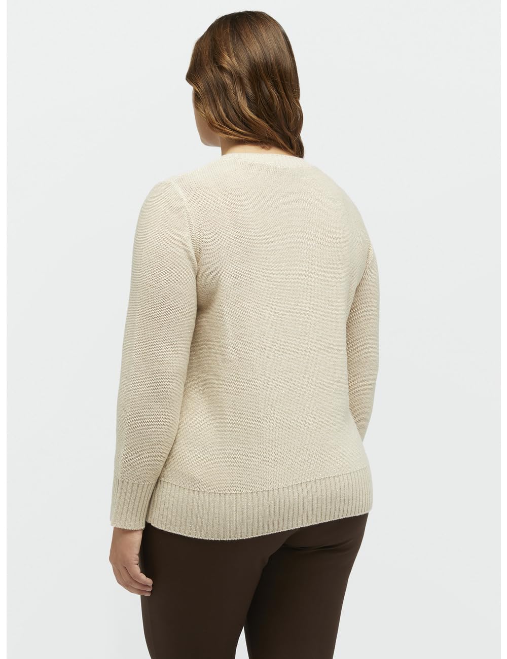Fiorella Rubino Maglie e felpe Maglia con Lavorazione a Rombi e Micro Paillettes S Plus