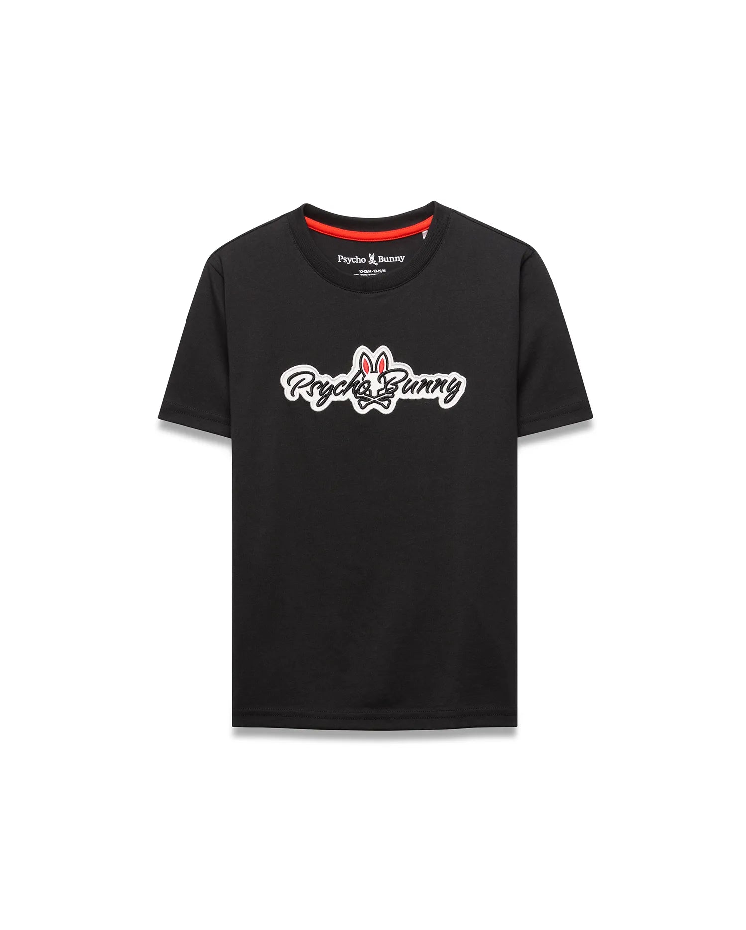 Psycho Bunny Kids Tees Jaydon Graphic Tee KT0200245 maglietta nera in cotone Pima
