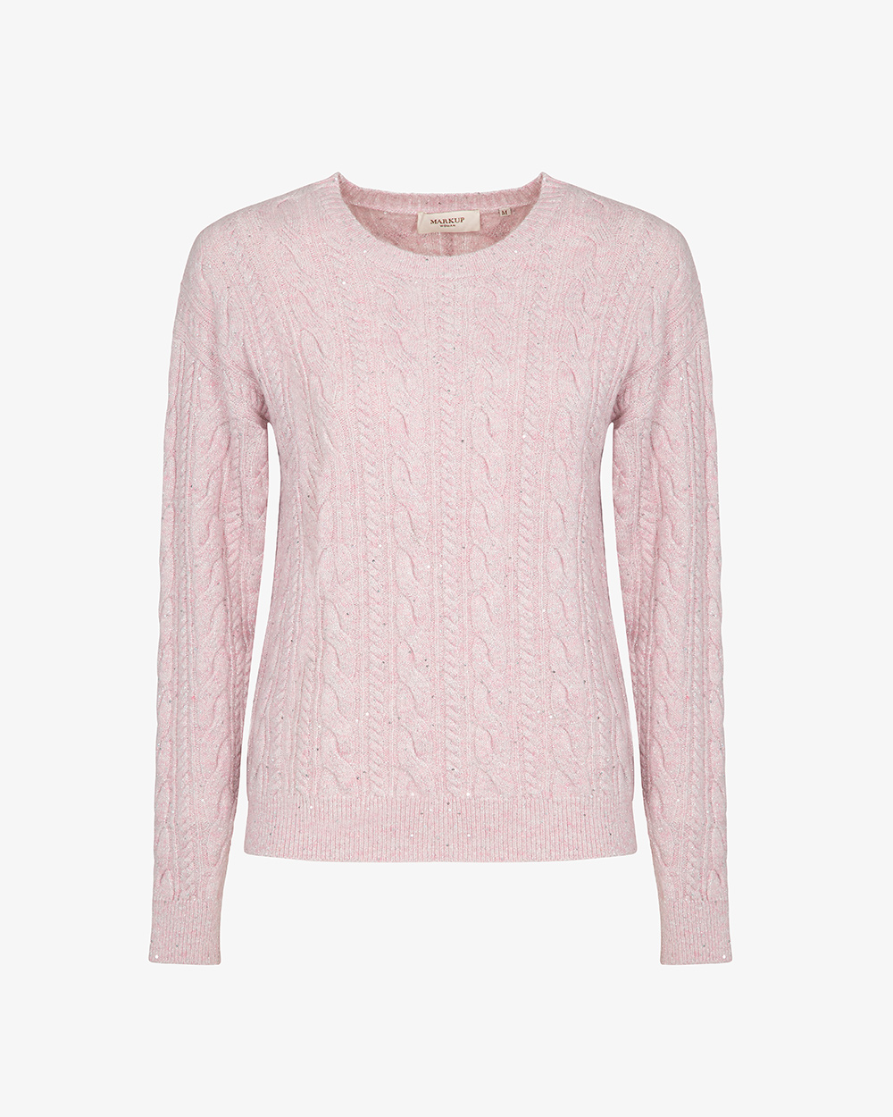 Markup Donna Maglieria Girocollo trecce in filo paillettes maglia
