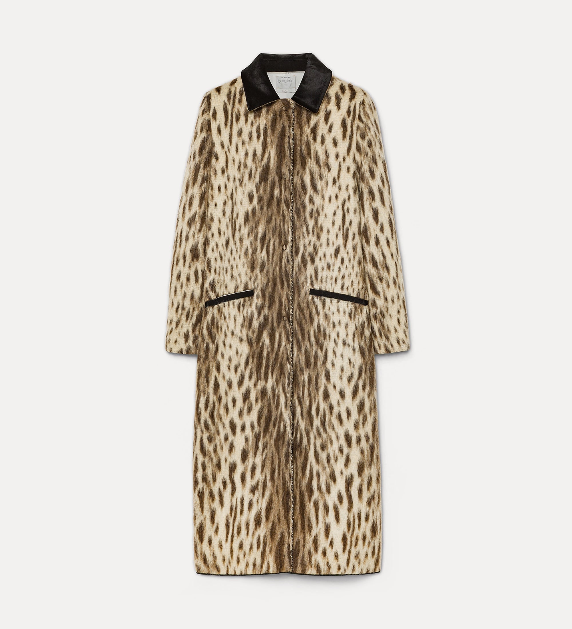 Forte capispalla e kimono Cappotto Royal Leopard giallo oro
