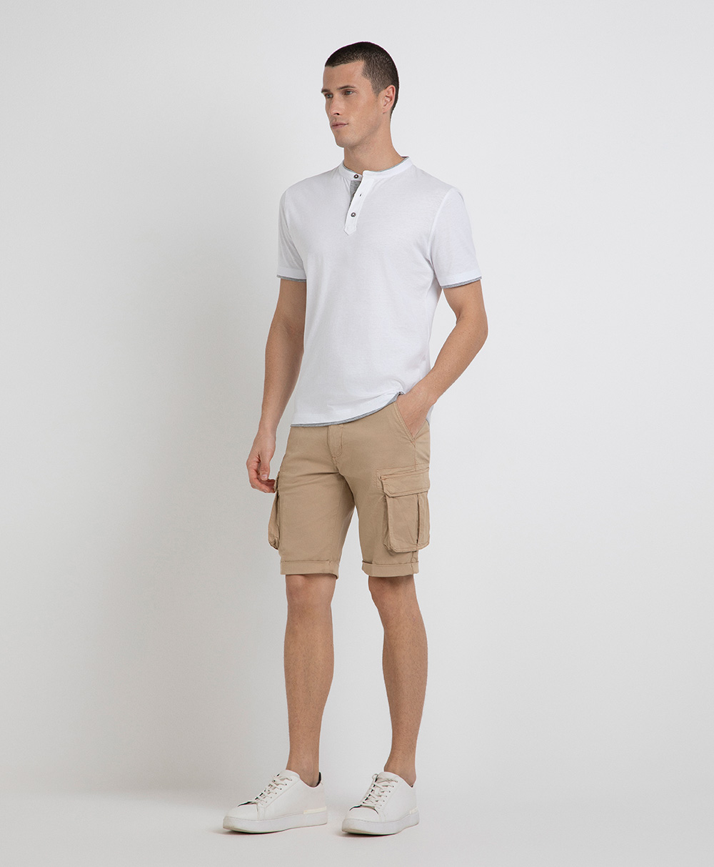 Markup Uomo Felpe & T-shirt Serafino jersey con contrasti