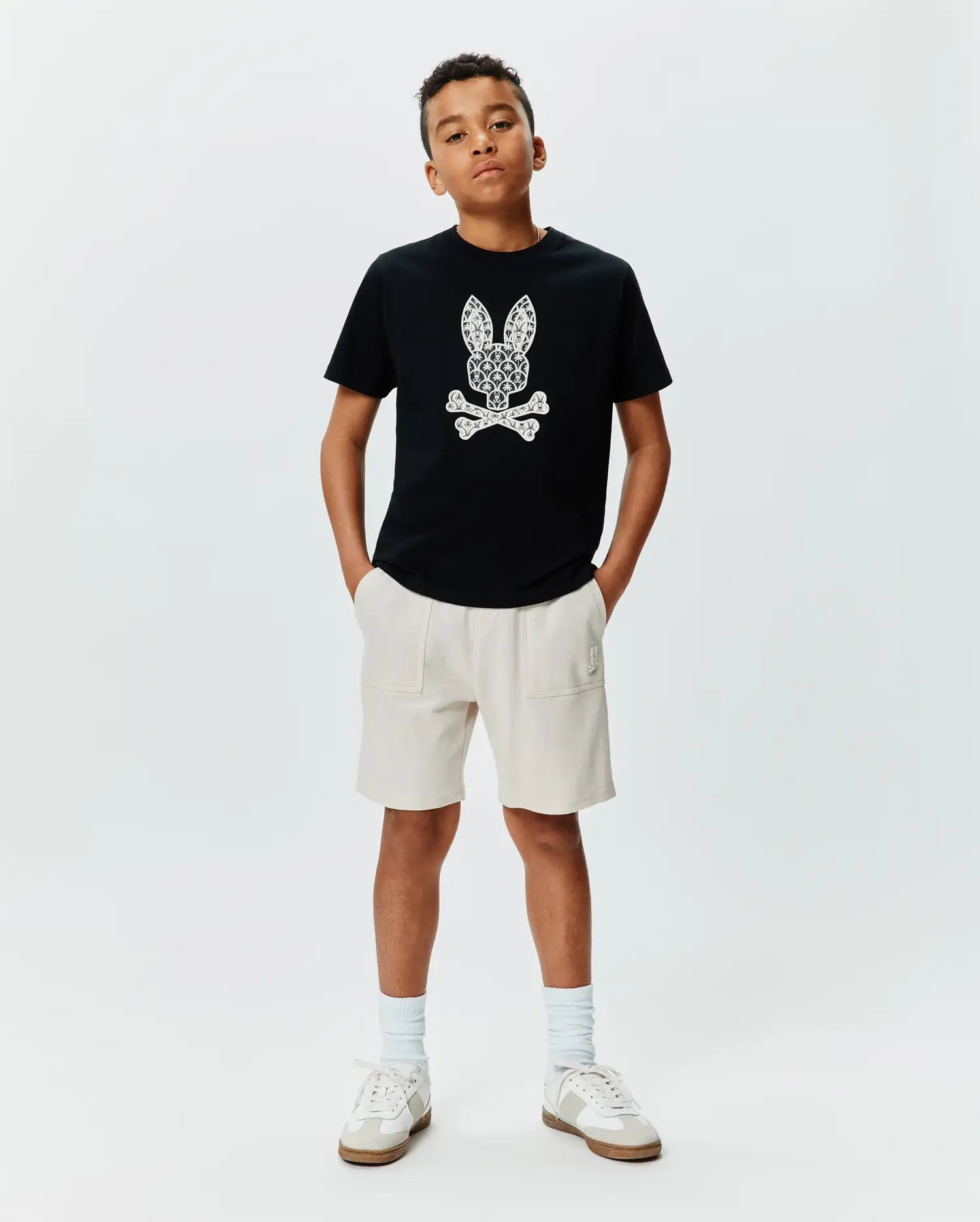 Psycho Bunny Kids Tees KIDS BRAD GRAPHIC TEE - KT0200182 T-shirt nera