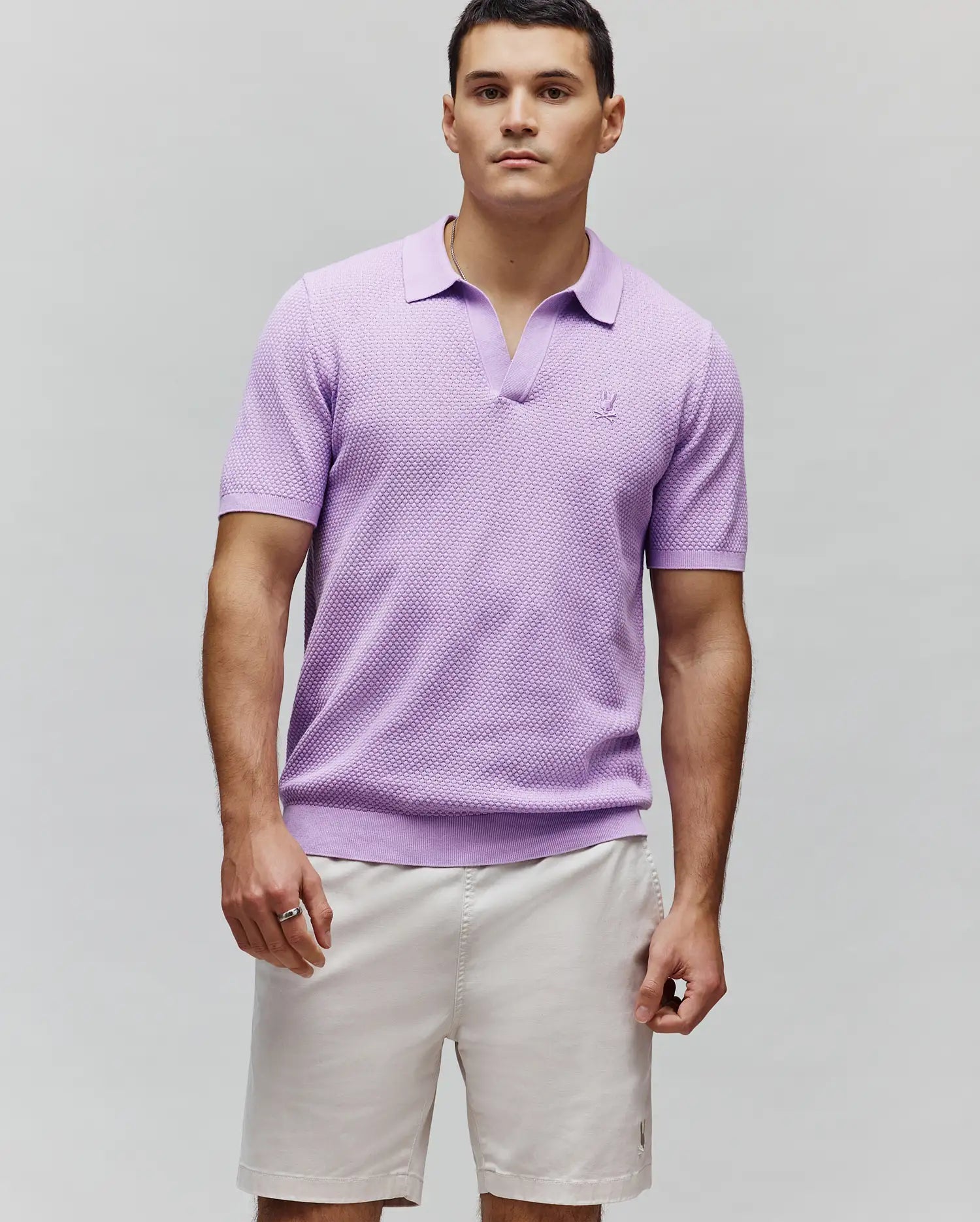 Psycho Bunny Men's Polos MENS DEVON KNIT POLO MT0100169 polo 507 Lavendula XXS-XXXL cotone