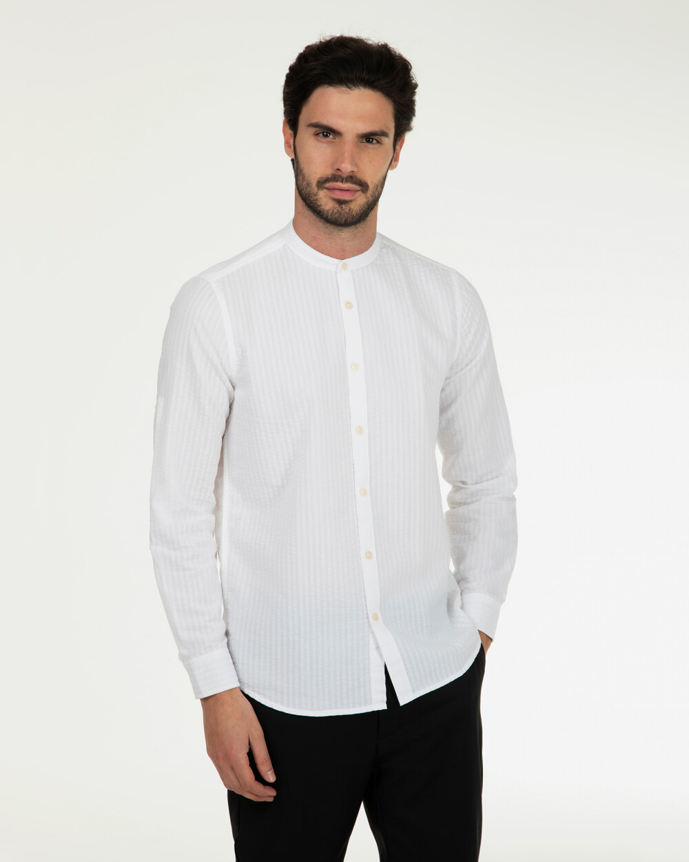 Markup Uomo Camicie Camicia coreana seersucker uomo