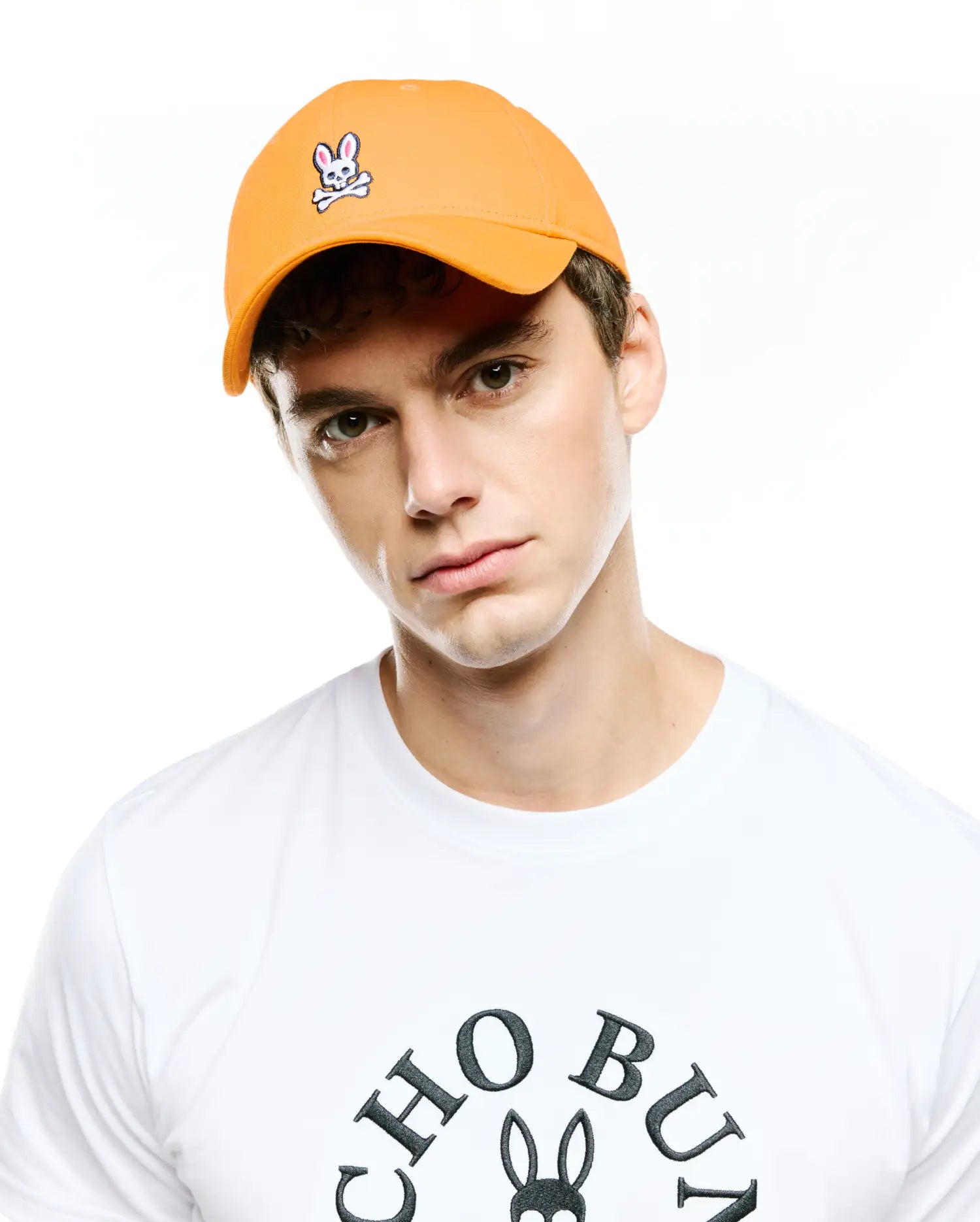 Psycho Bunny Accessories MENS CLASSIC BASEBALL CAP B6A816A1HT cappellino arancione regolabile