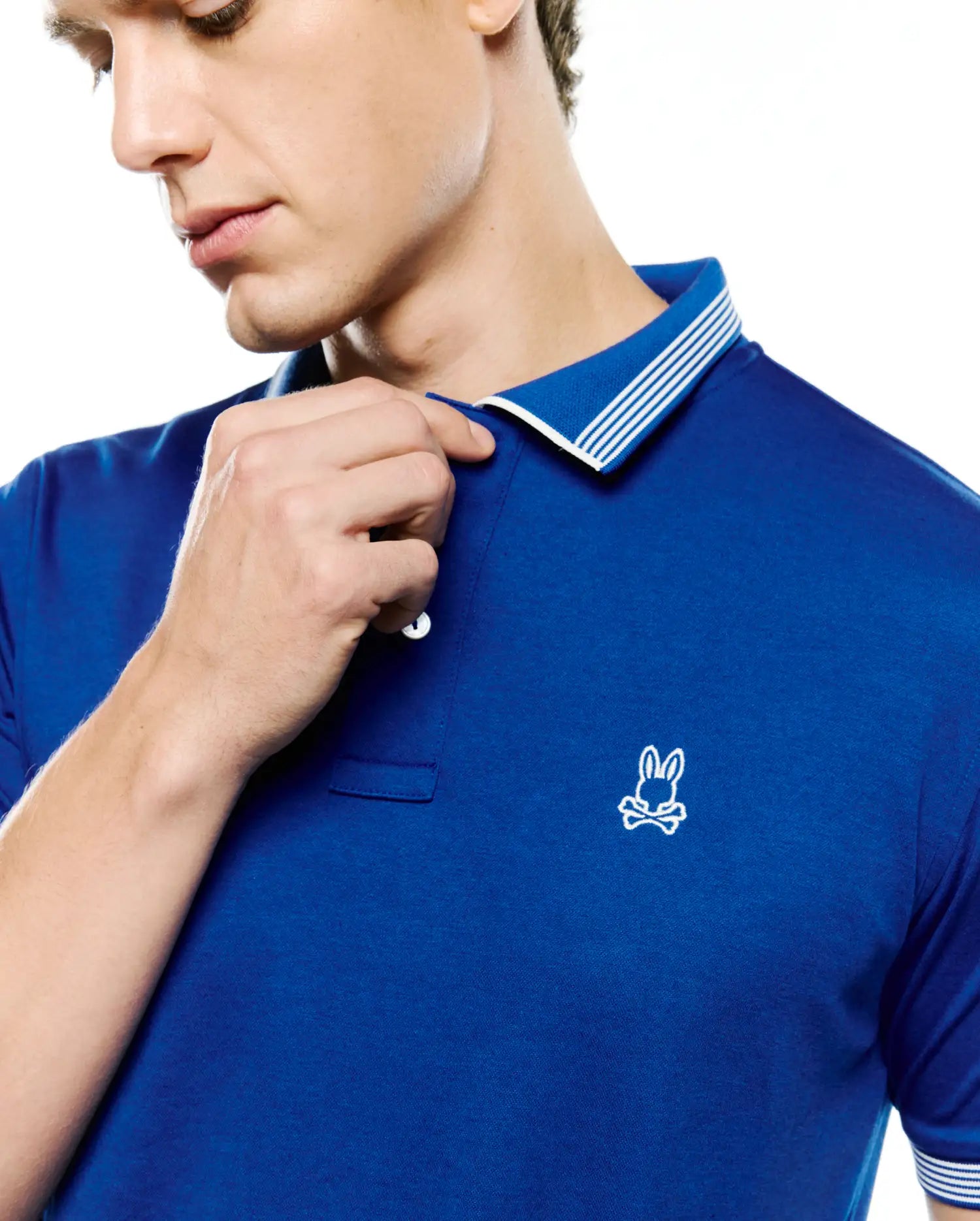 Psycho Bunny Men's Polos Timmy Performance polo blu regular