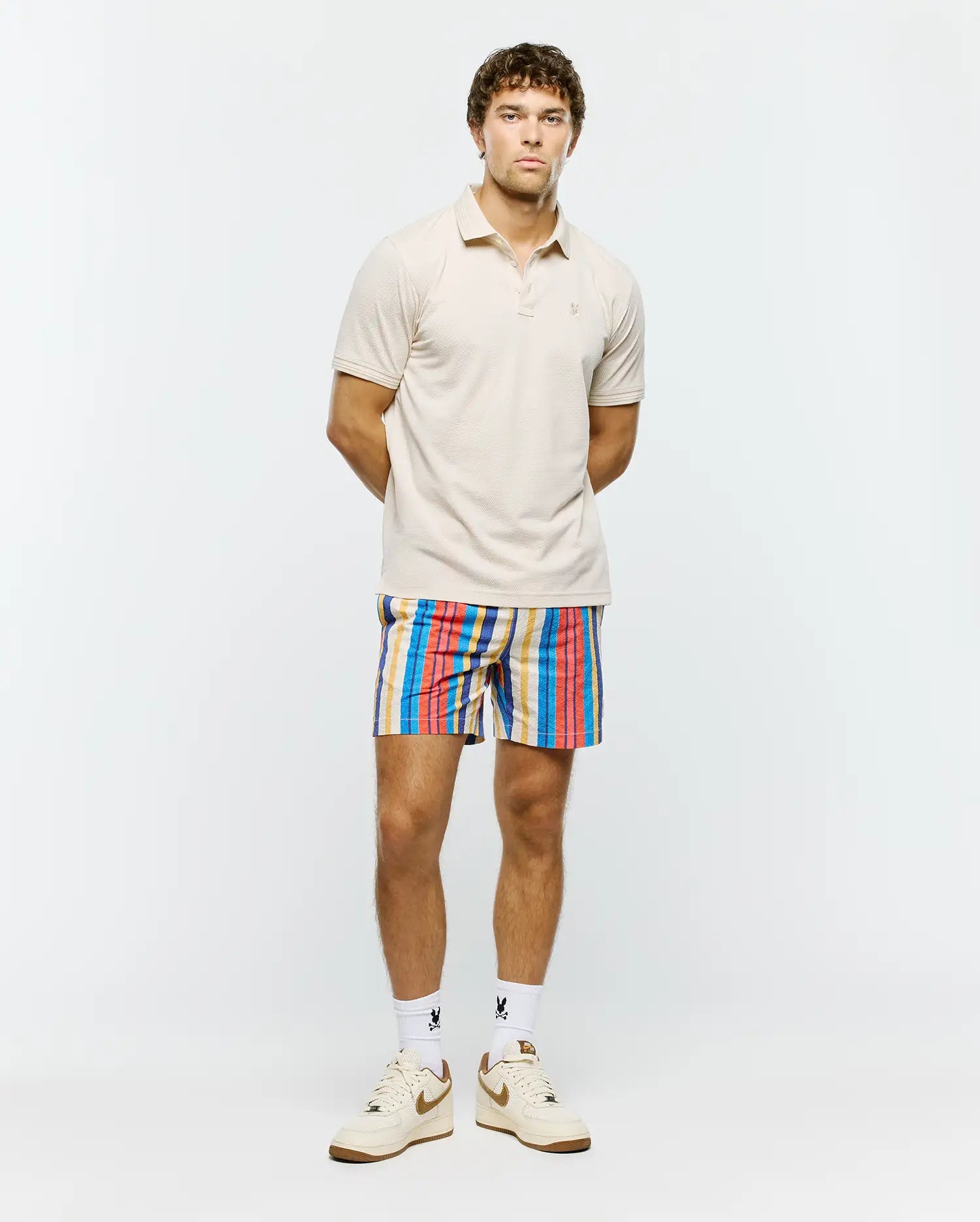 Psycho Bunny Men's Polos Tiernan Lightweight Pique Polo polo beige