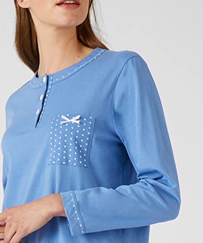 Damart Prêt-à-porter Liquette donna blu L cotone biologico 95 cm