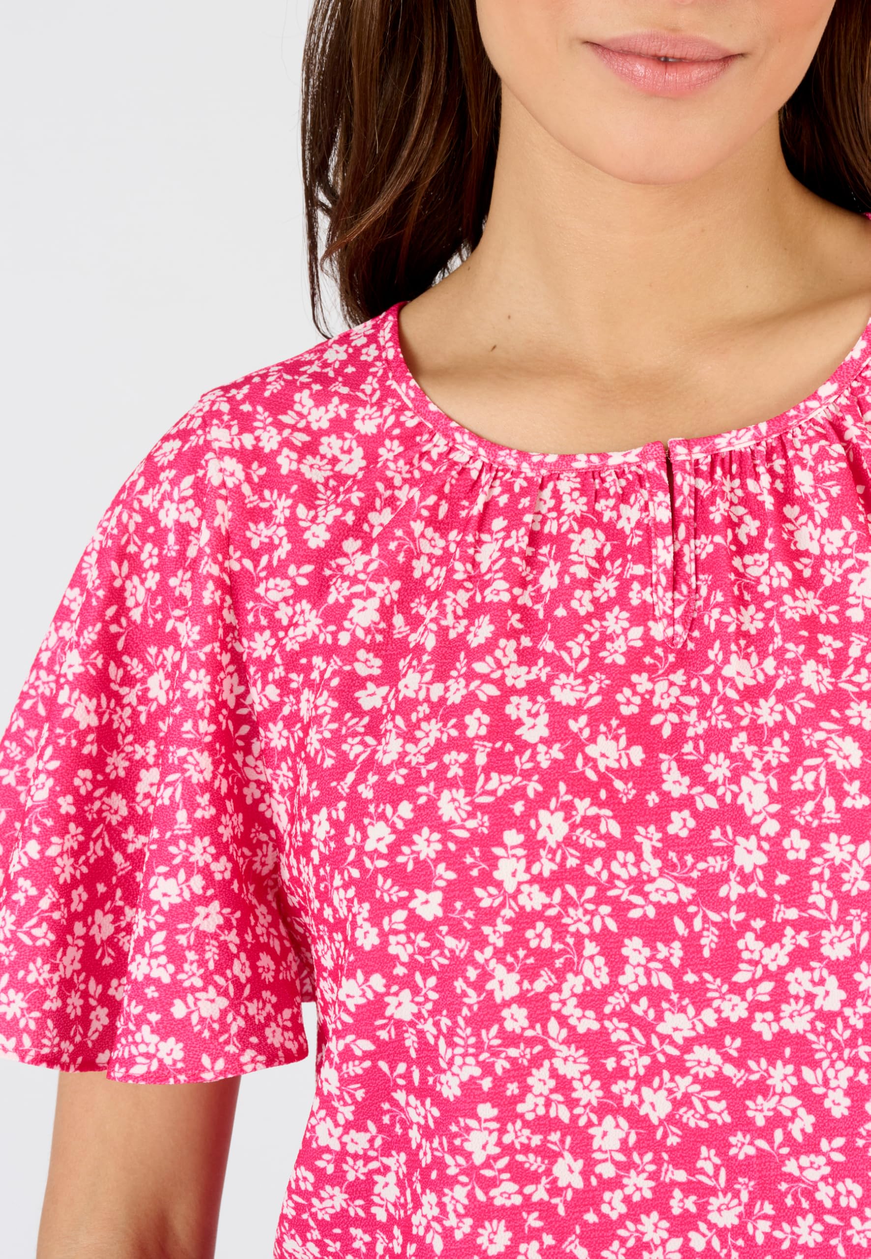 Damart Prêt-à-porter Blusa Crêpe rilegata rosa donna
