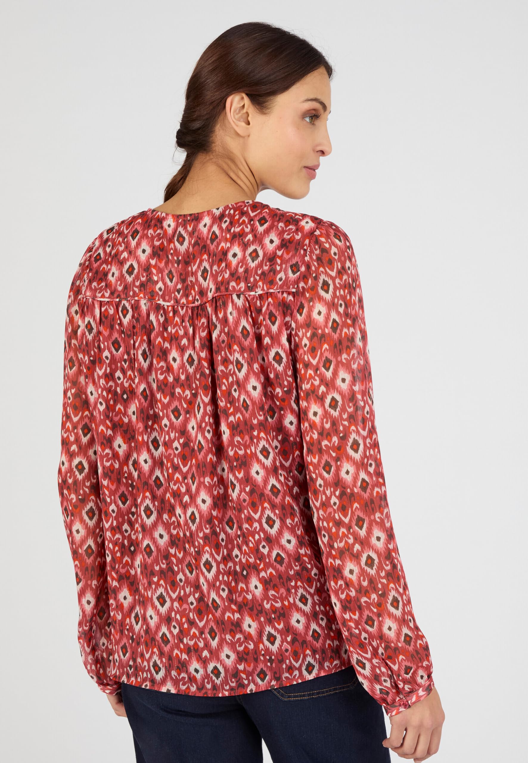 Damart Prêt-à-porter camicetta in voile stampata 38-40