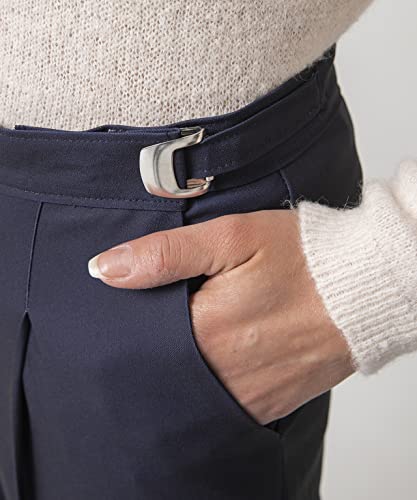 Damart Prêt-à-porter pantaloni donna blu navy 40 taglio ampio
