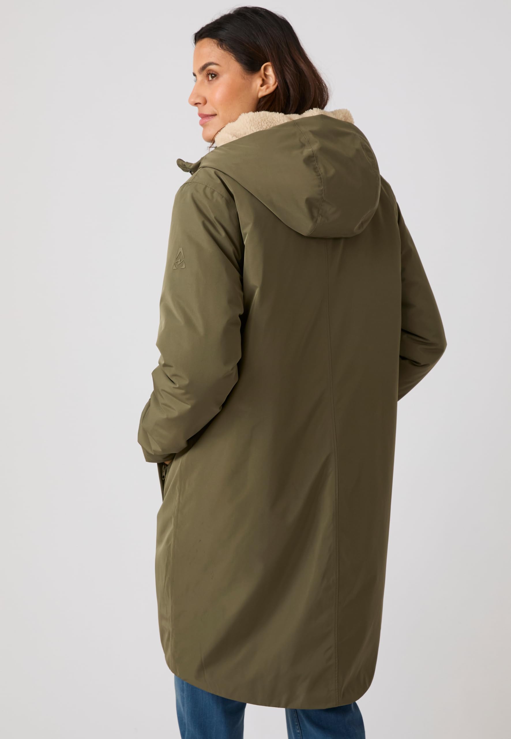 Damart Thermolactyl RainProtect parka donna blu marino e verde kaki