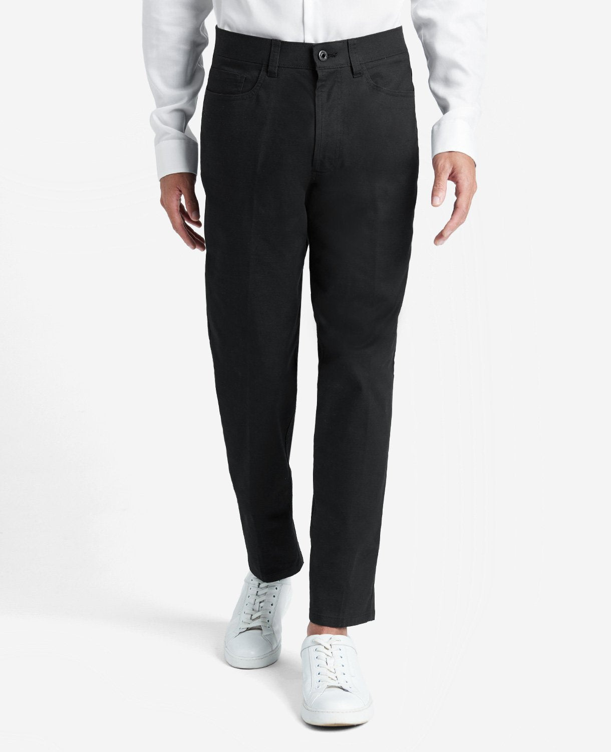 Kenneth Cole Reaction Clothing 5-Pocket Stretch Pant with Flex Waistband pantaloni neri elasticizzati