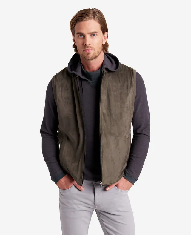 Kenneth Cole Reaction Reversible Water-Resistant Vest gilet marrone e nero imbottito