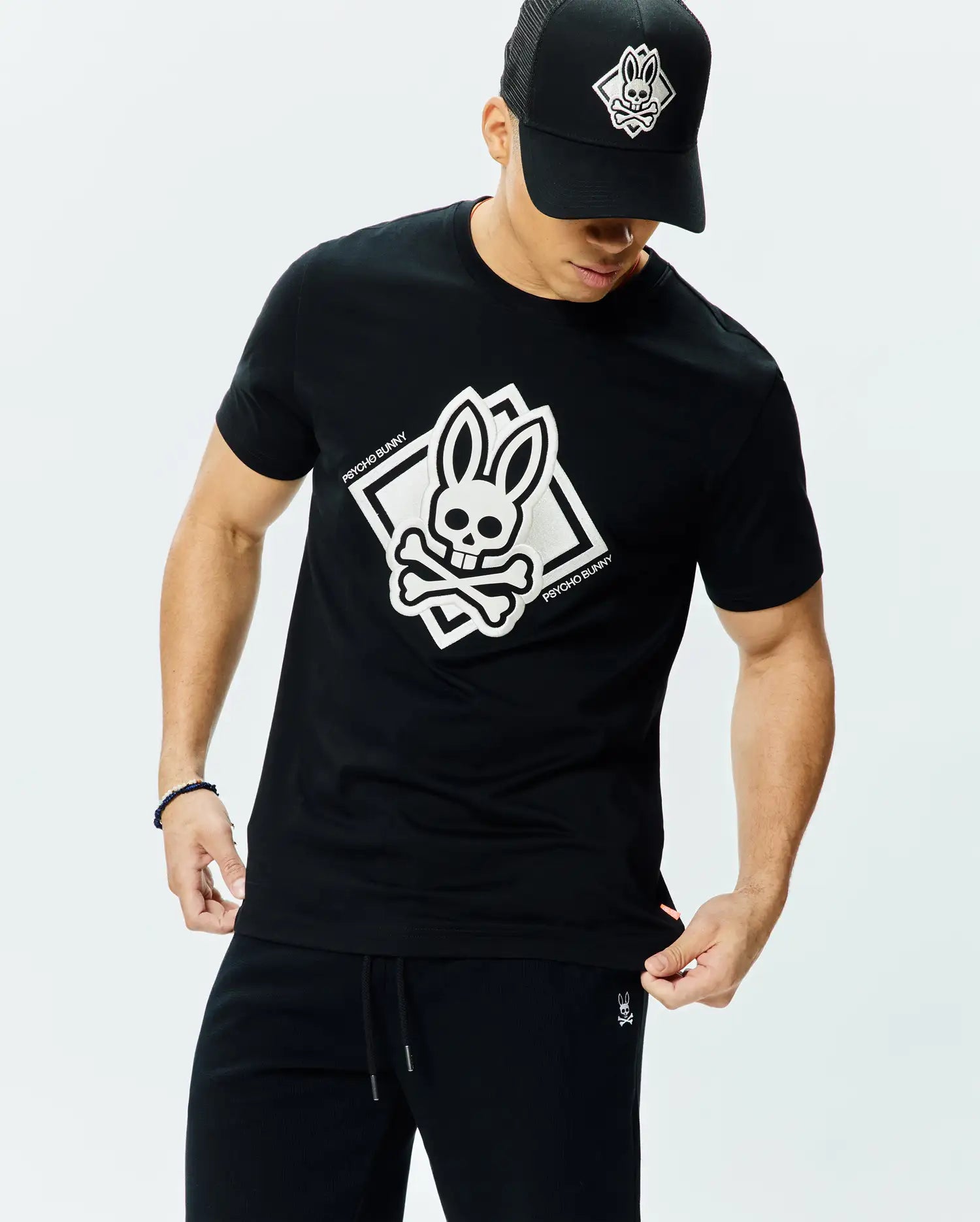 Psycho Bunny Men's Tees MENS TOBIAS GRAPHIC TEE - MT0200288 t-shirt nera