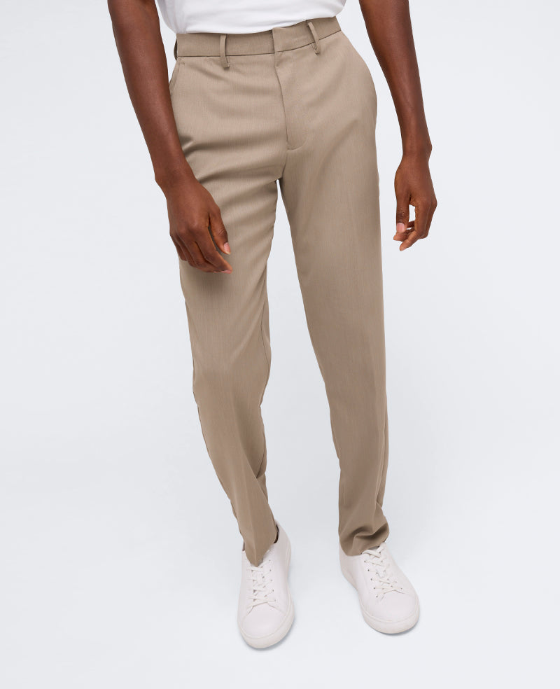 Kenneth Cole Reaction Clothing Slim-Fit Stretch Twill Dress Pant pantaloni oatmeal